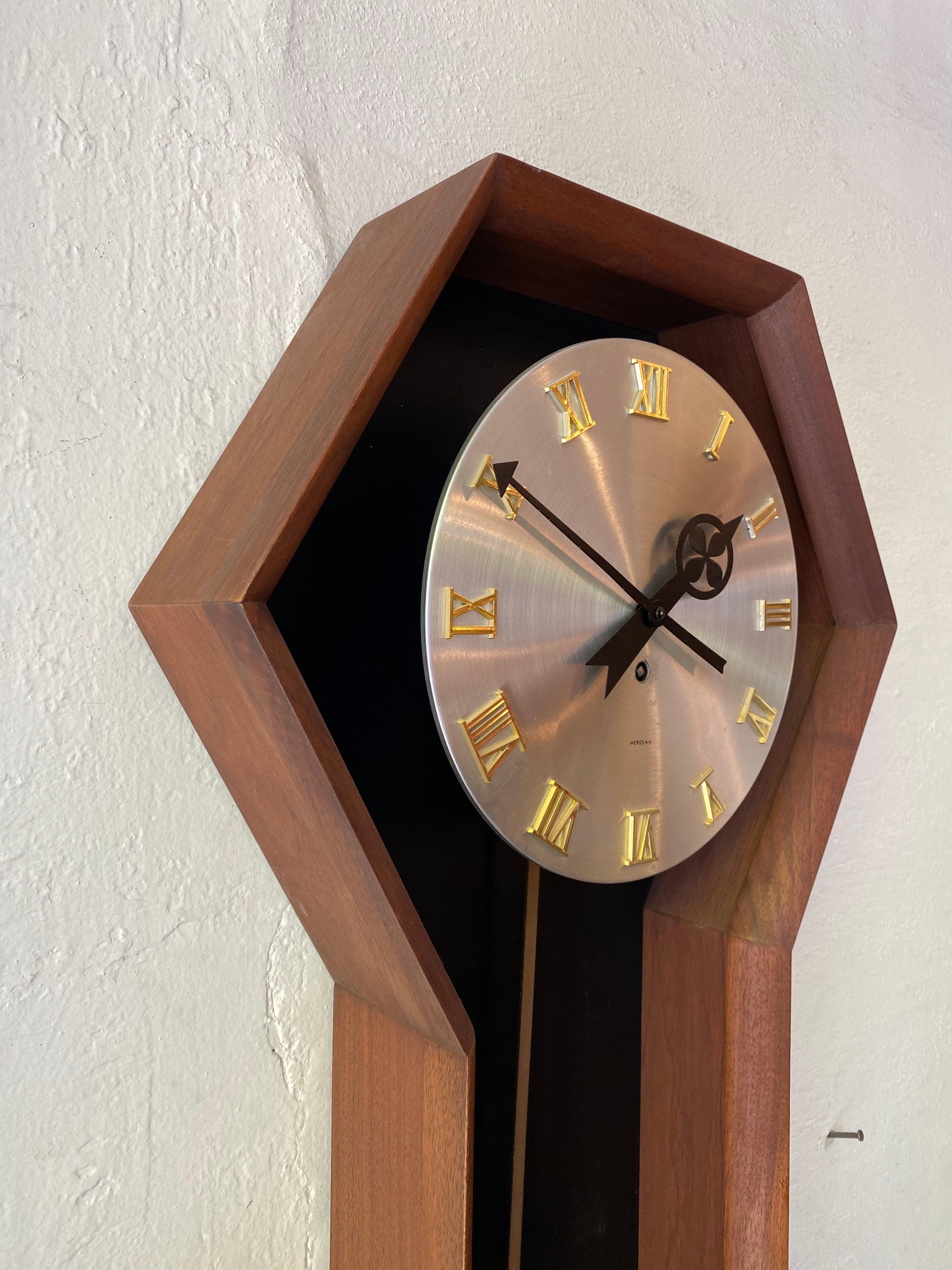 Mid-Century Modern Arthur Umanoff  Meridian/ Howard Miller  Wall Clock