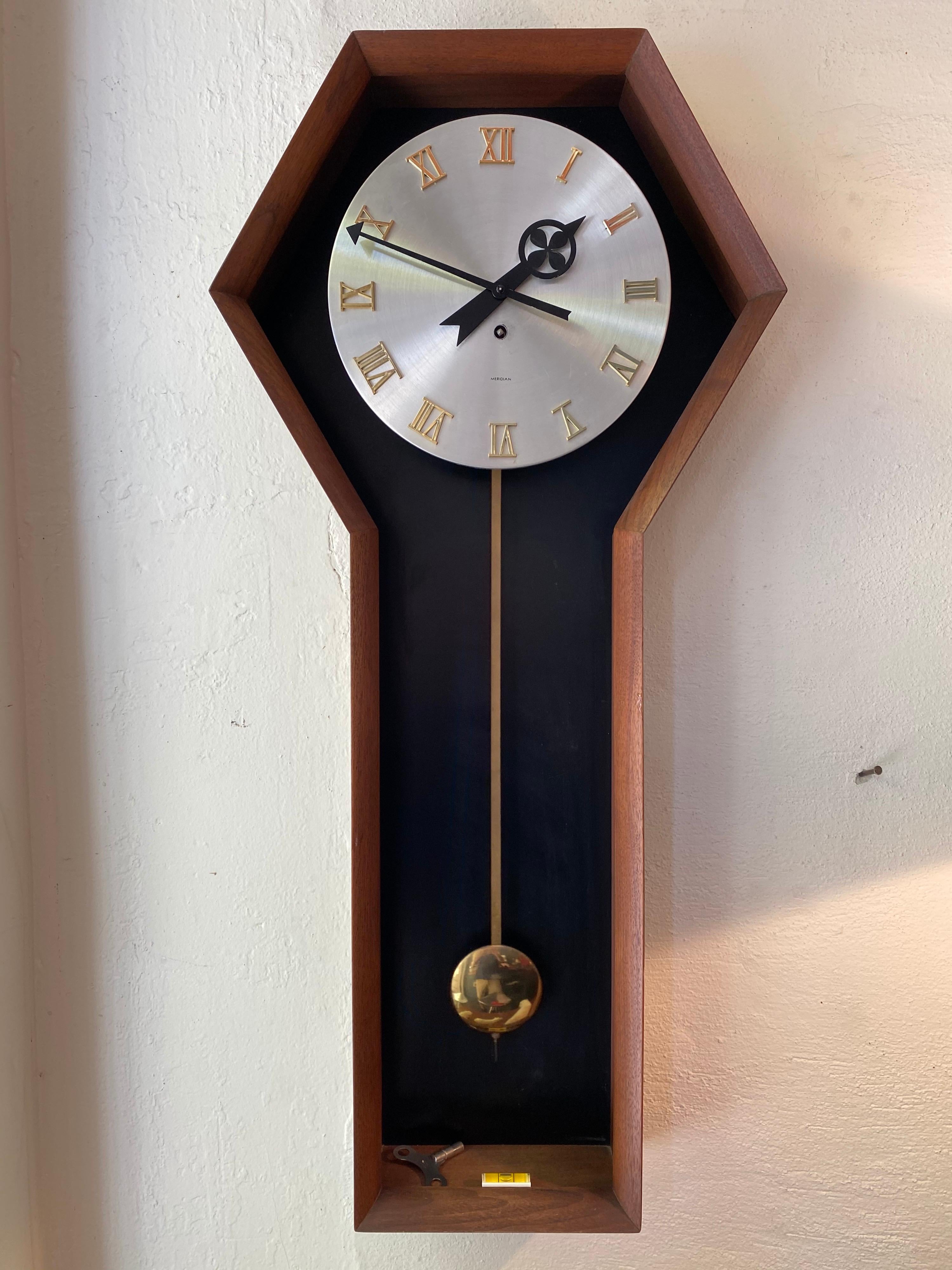 20th Century Arthur Umanoff  Meridian/ Howard Miller  Wall Clock