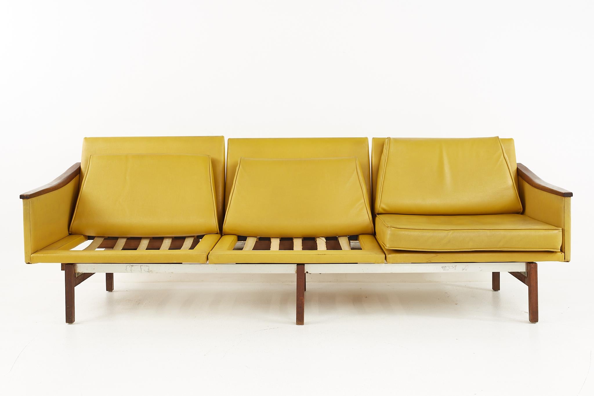 Arthur Umanoff Mid Century 3 Seat Sofa For Sale 2