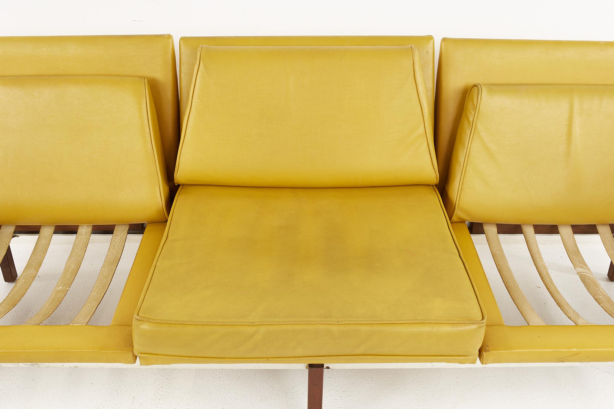 American Arthur Umanoff Mid Century 3 Seat Sofa For Sale