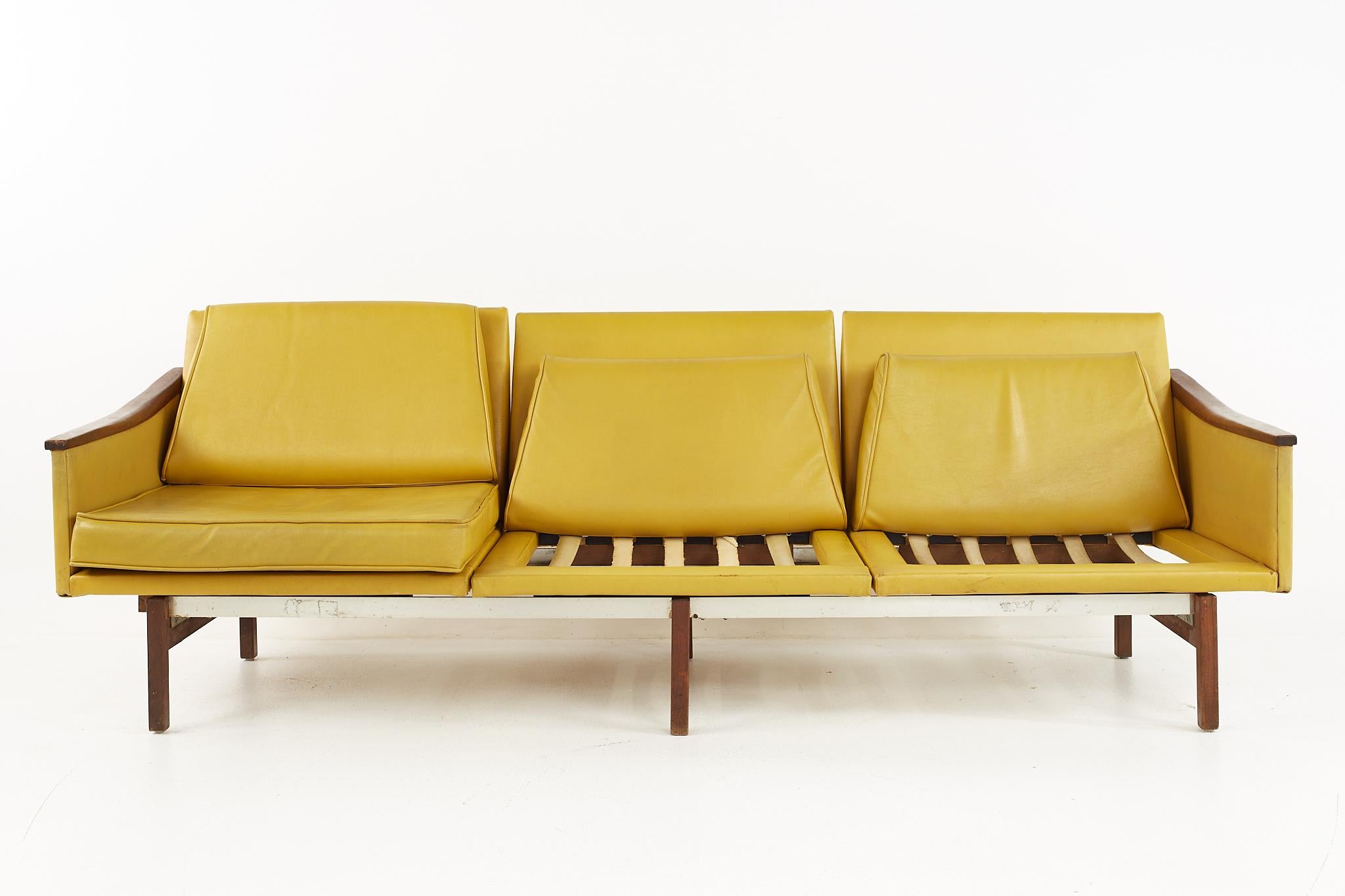 Arthur Umanoff Mid Century 3 Seat Sofa For Sale 1