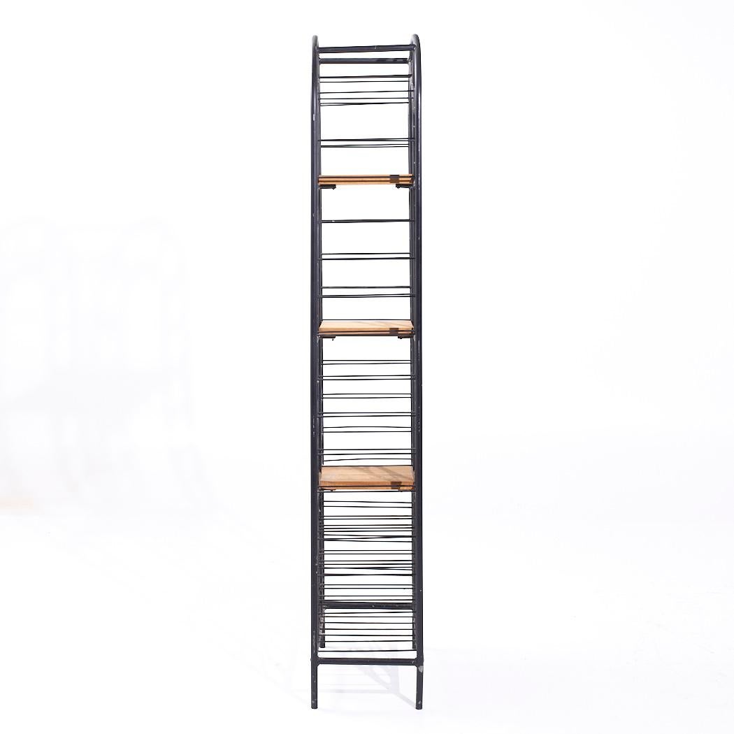 Arthur Umanoff Mid Century 40 Bottle Tall Iron Wine Rack For Sale 2