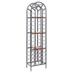 Arthur Umanoff Mid Century 40 Bottle Tall Iron Wine Rack