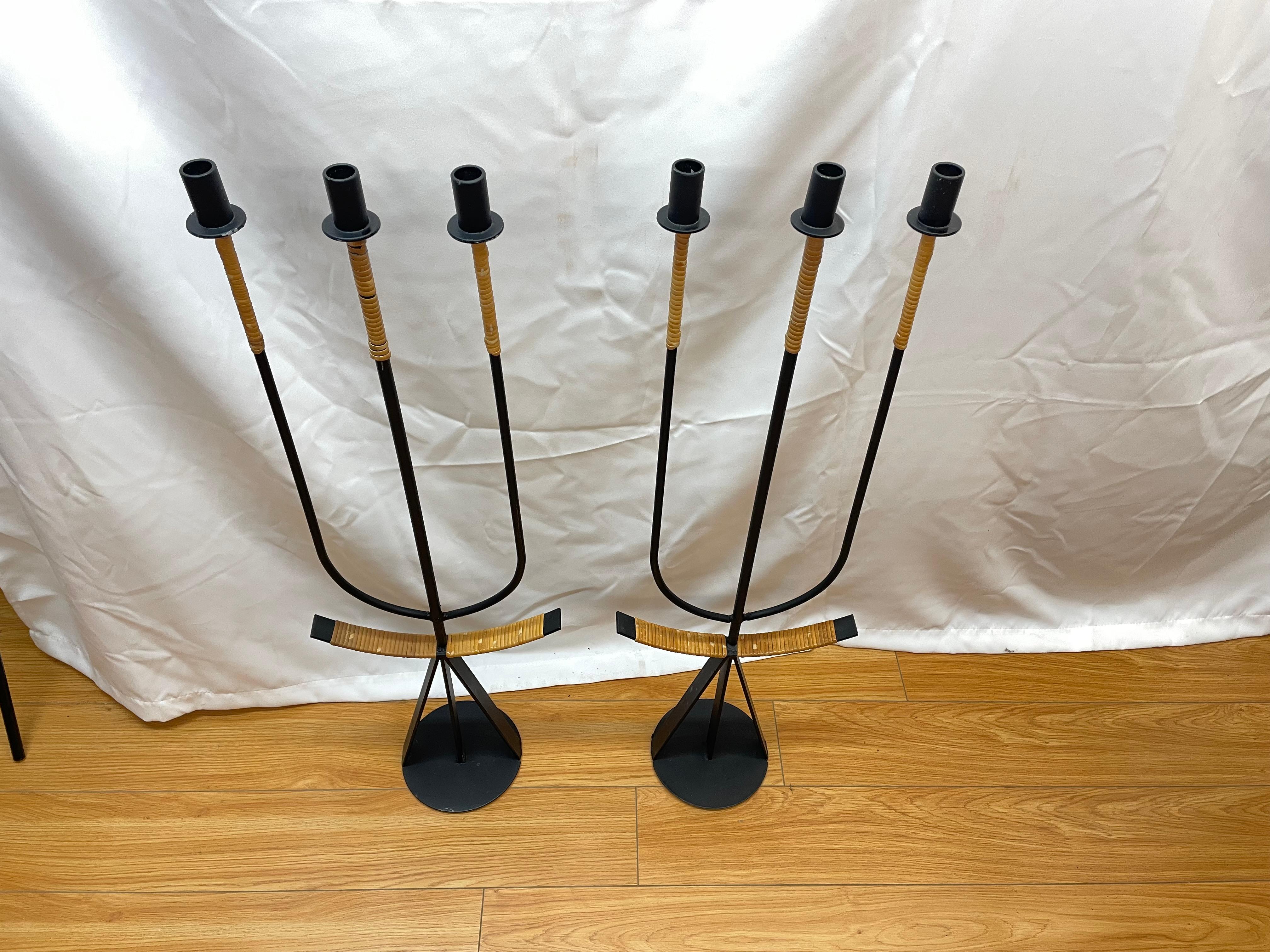 Arthur Umanoff mid-century candleholders  In Excellent Condition For Sale In San Francisco, CA