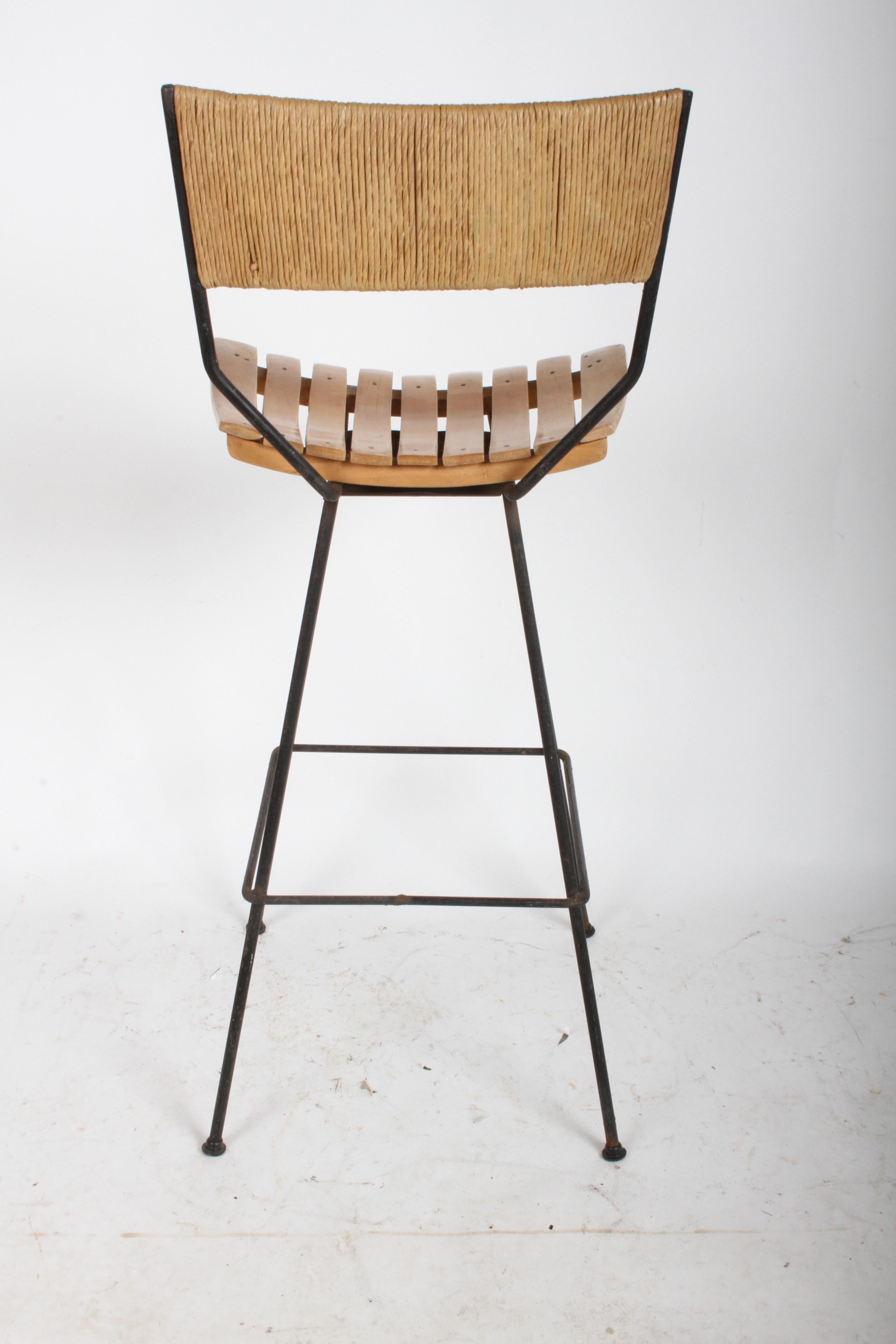 Arthur Umanoff Mid-Century Swivel Bar Stool 2