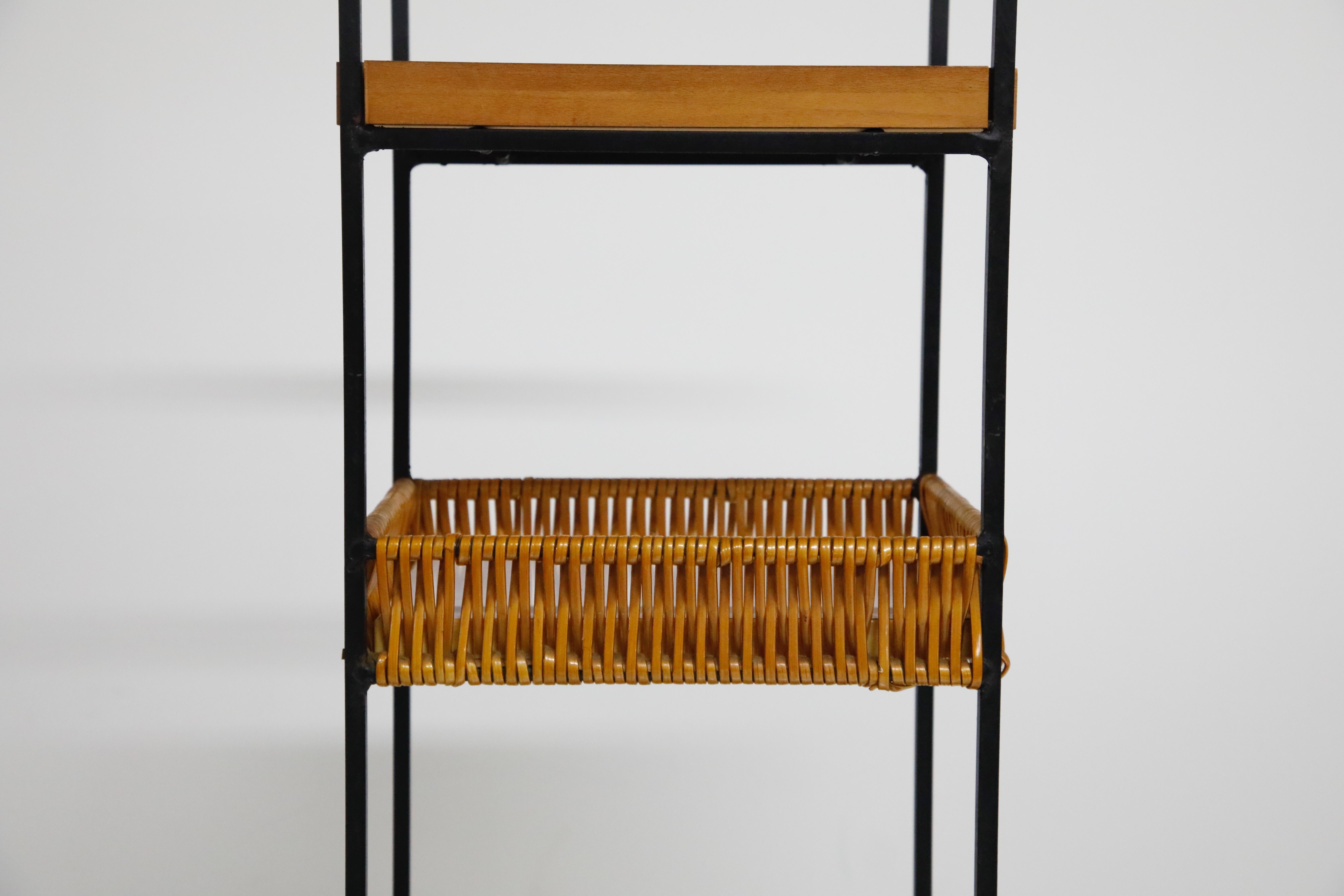 Arthur Umanoff Room Divider with Leather Wine Racks and Butcher Blocks, 1950s 9