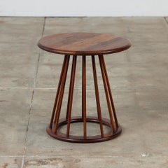 Arthur Umanoff Round Walnut Side Table for Washington Woodcraft