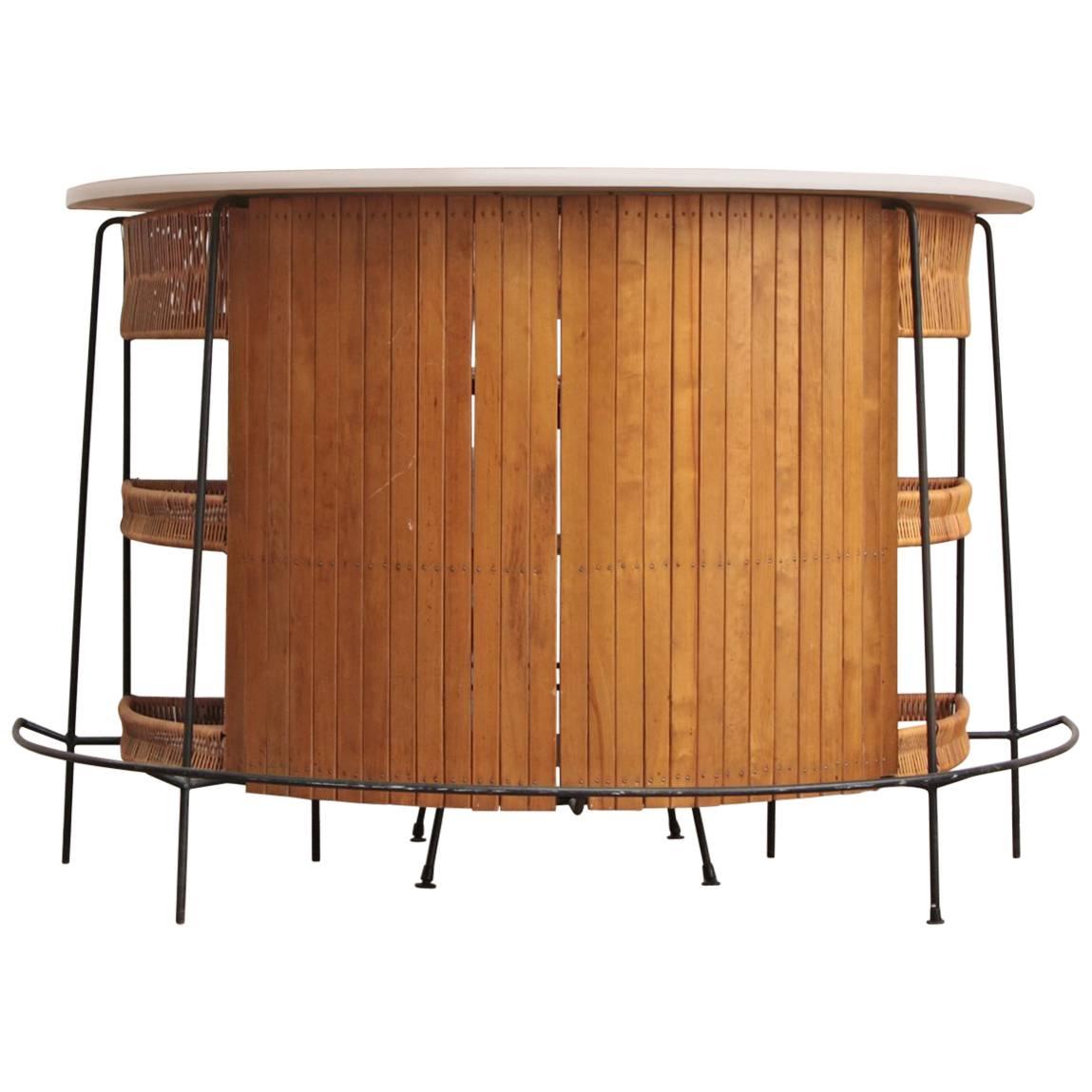Arthur Umanoff Semi Circle Bar For Sale