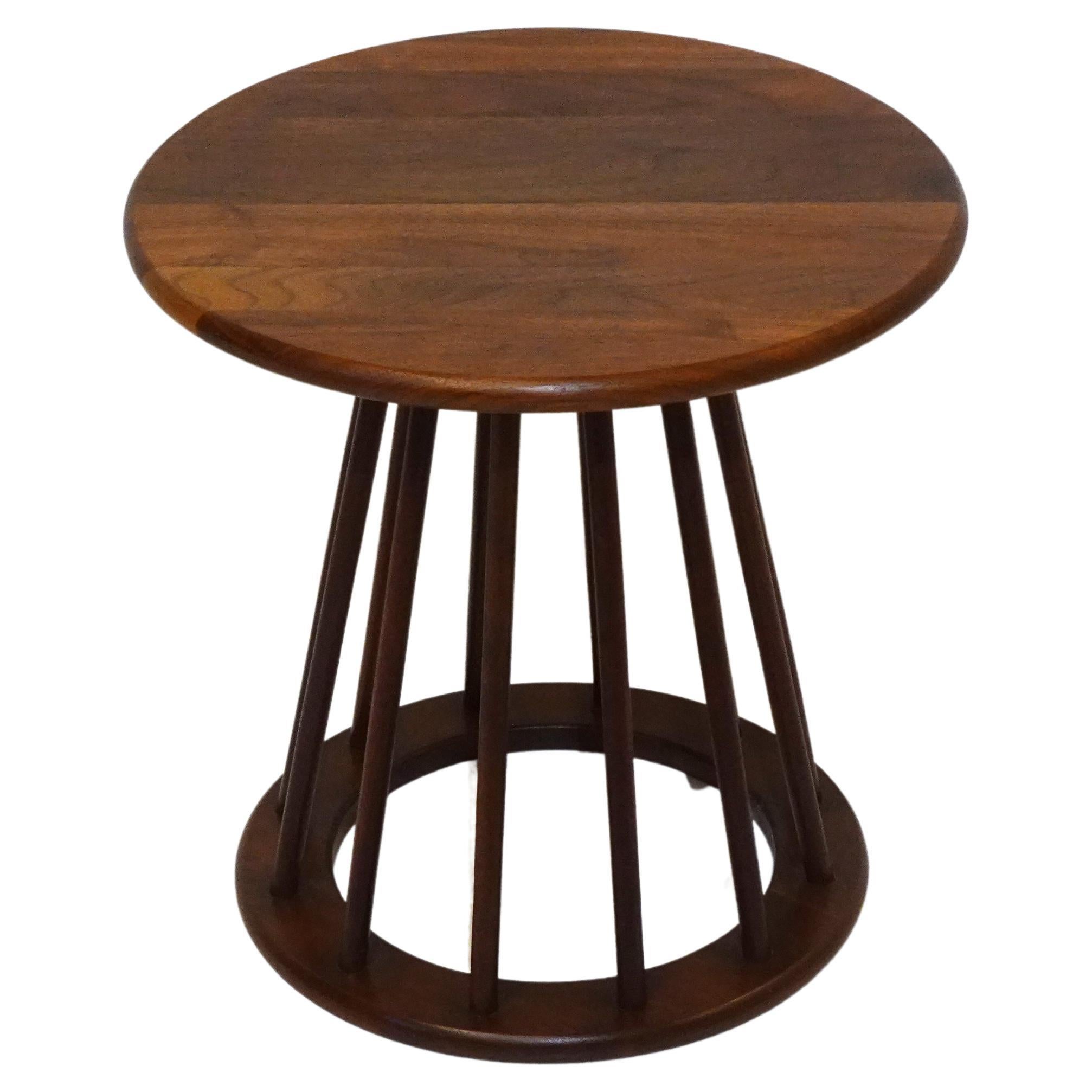 Arthur Umanoff Spindle Base Walnut Side / End Table