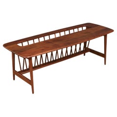 Expertly Restored - Arthur Umanoff Spindle Coffee Table w/ Magazine Shelf