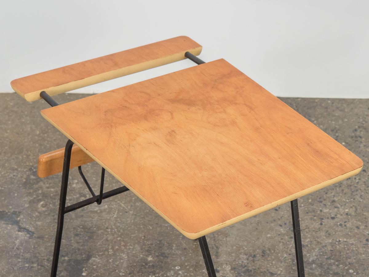 Iron Arthur Umanoff Style Magazine Rack Side Table