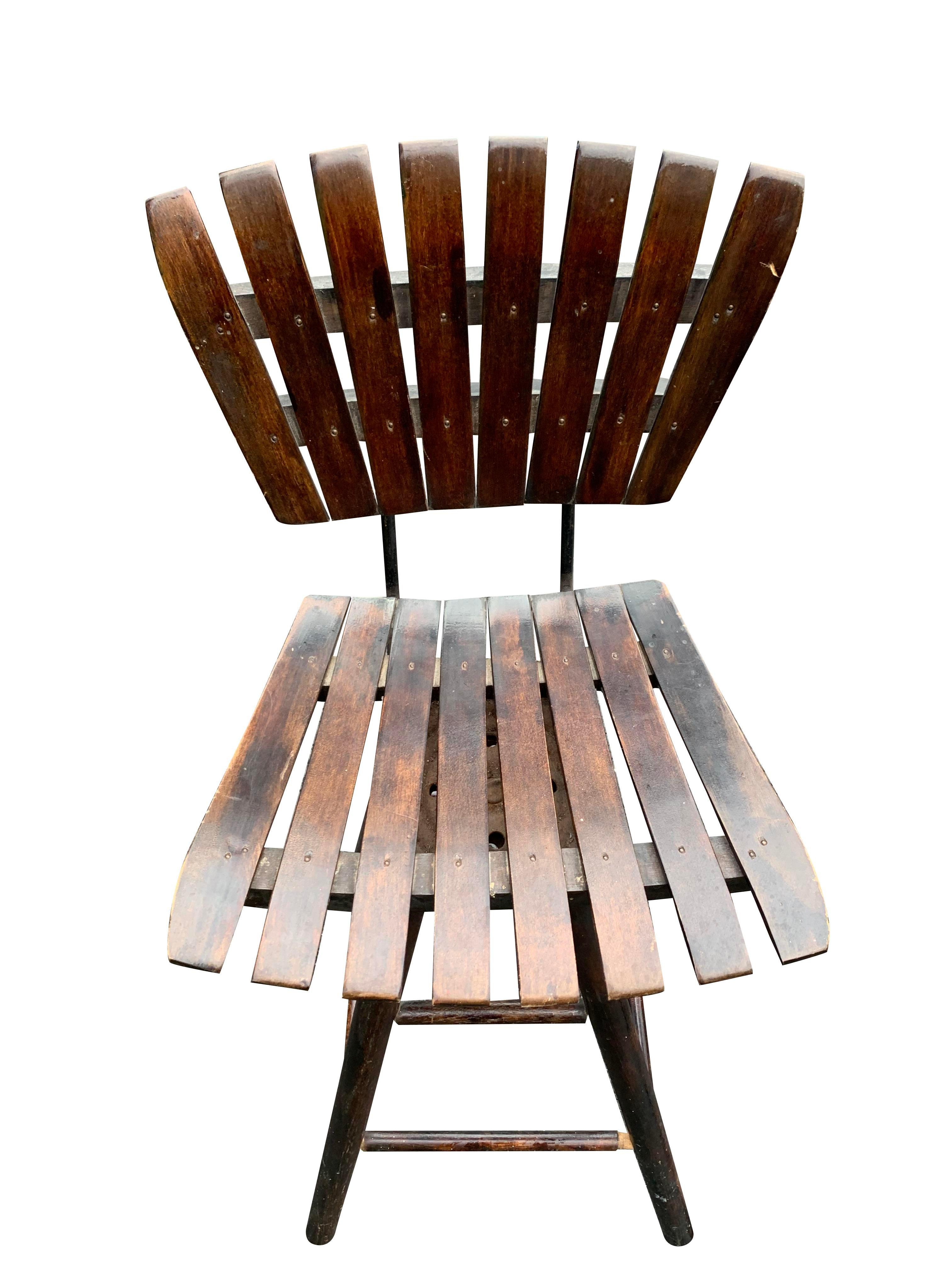 Wood Arthur Umanoff Style Mid Century Modern Swivel Bar or Counter Stools- Set of 4 For Sale
