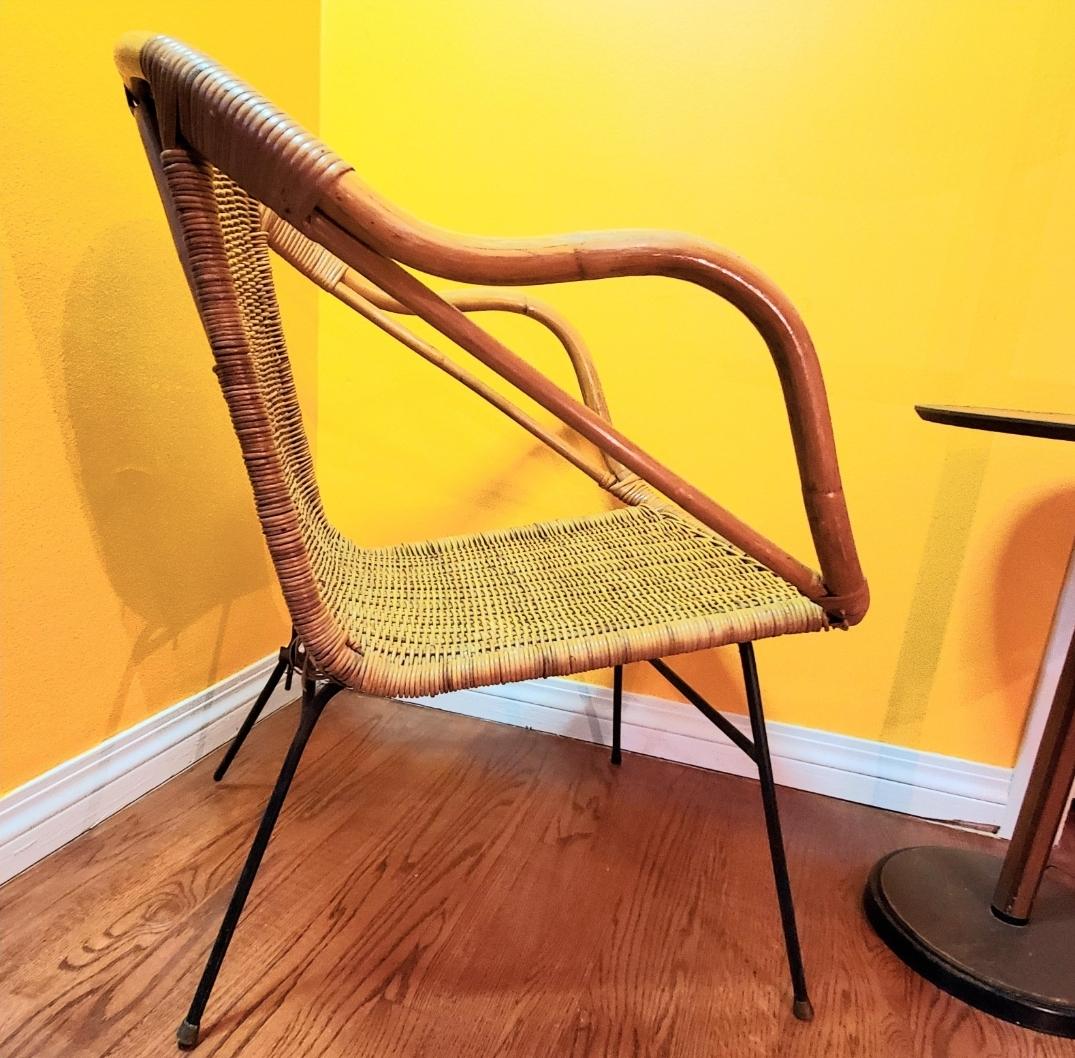 Arthur Umanoff Style Vintage Basket Chair For Sale 3
