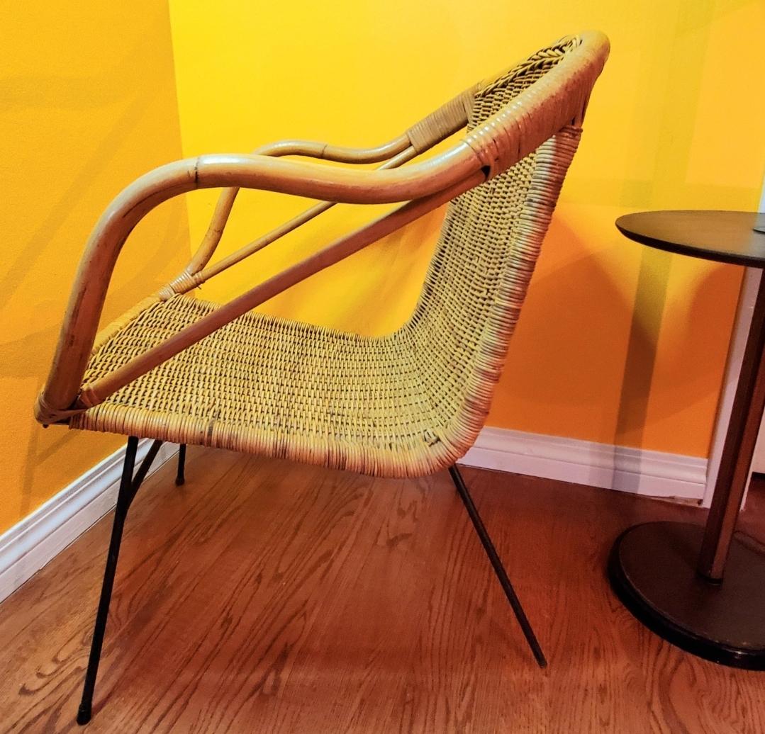 Arthur Umanoff Style Vintage Basket Chair For Sale 4