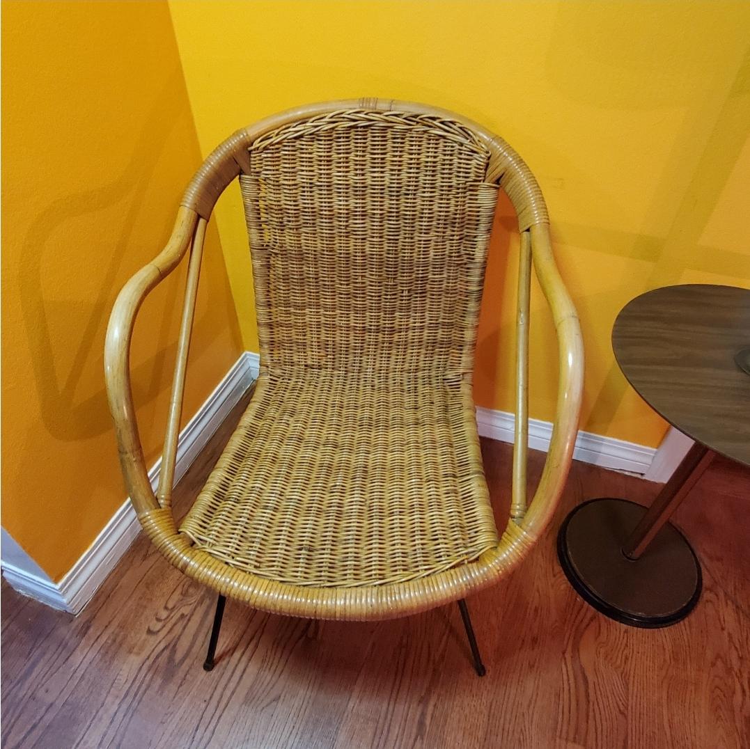 Arthur Umanoff Style Vintage Basket Chair For Sale 5
