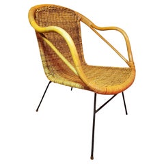 Arthur Umanoff Style Vintage Basket Chair