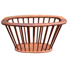 Arthur Umanoff Walnut Dowel Magazine Rack