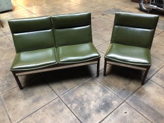 Arthur Umanoff Walnut Modular Sofa and Chair Set