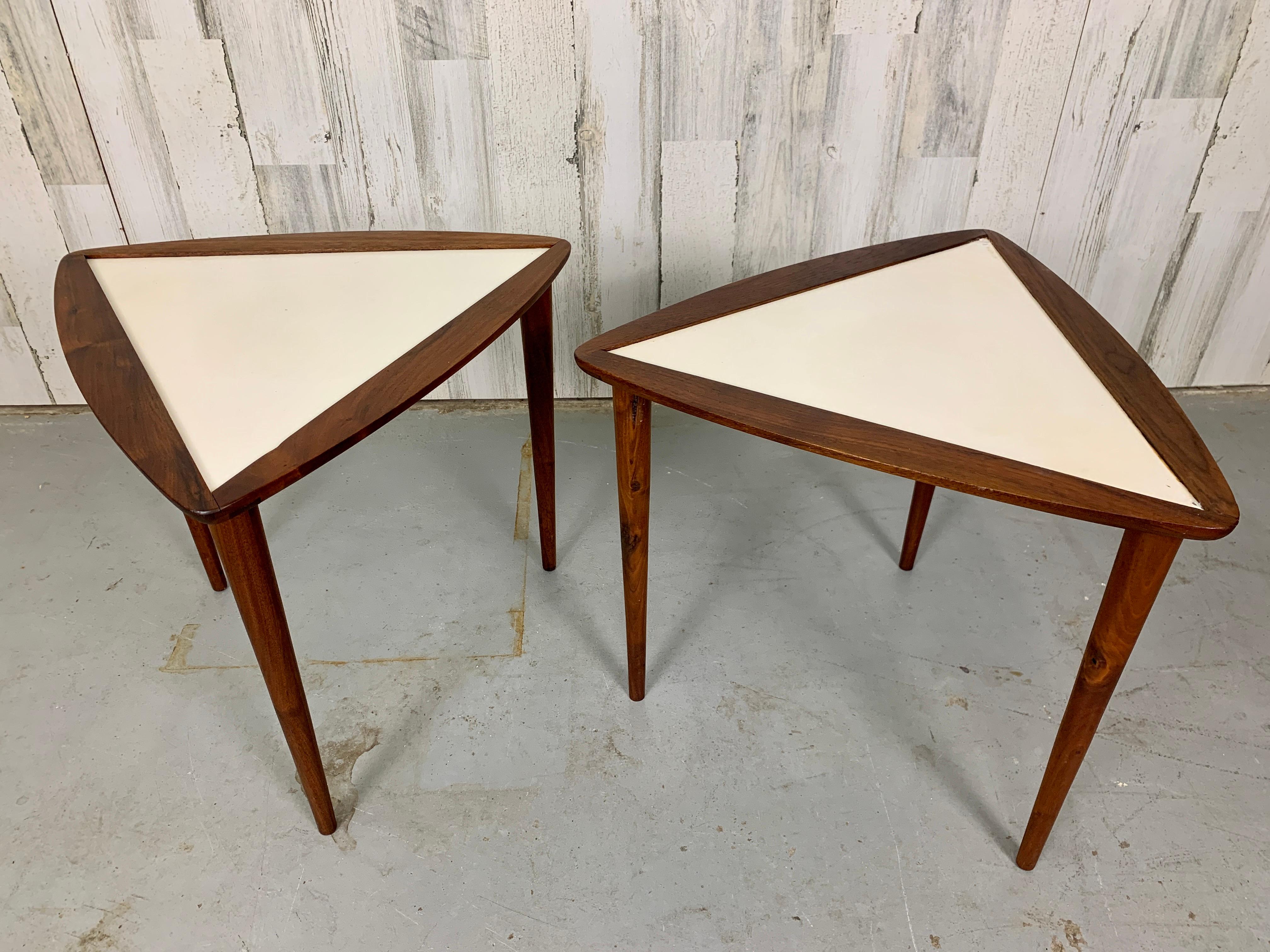 Arthur Umanoff Walnut Side Tables 4
