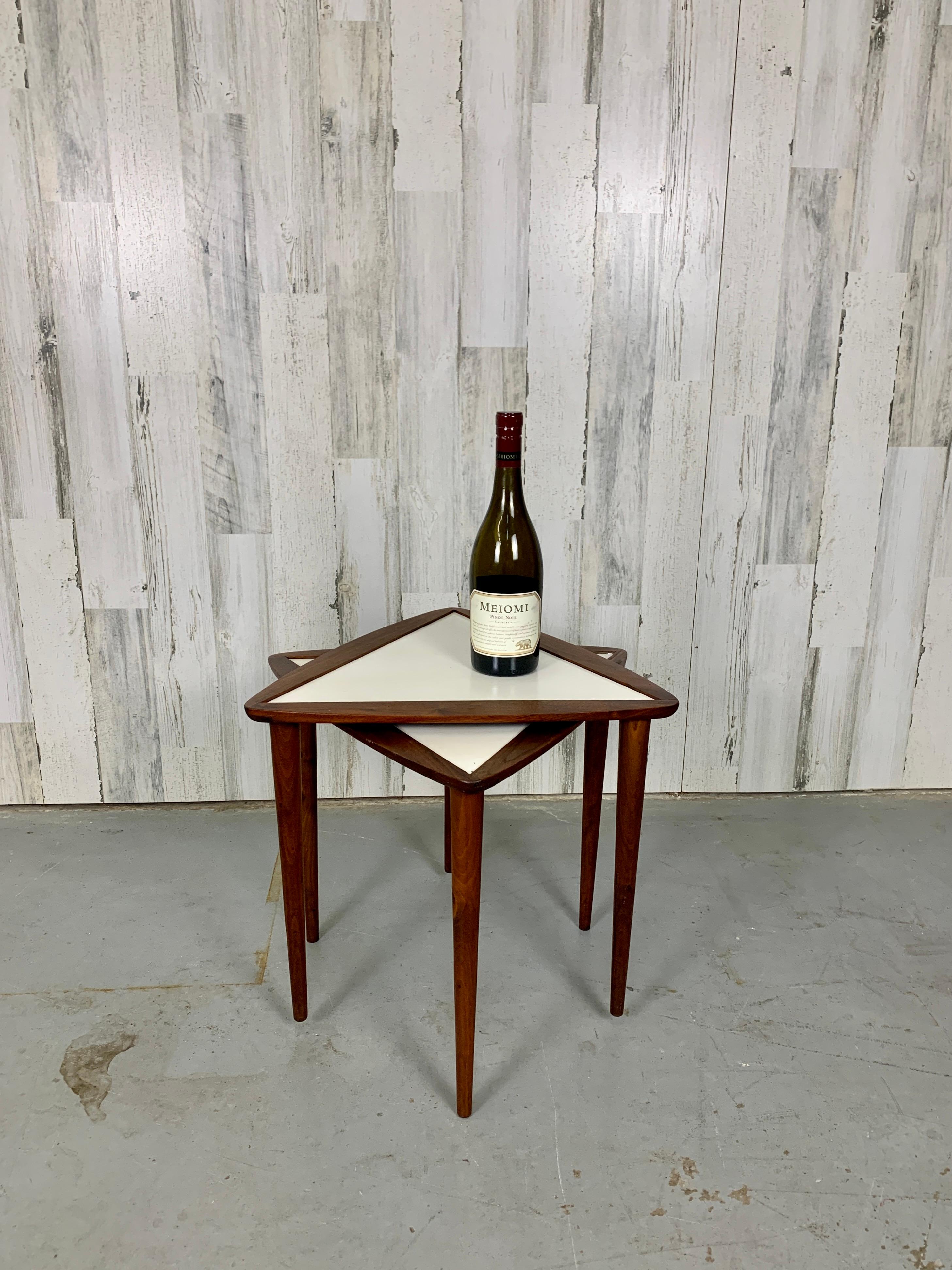 North American Arthur Umanoff Walnut Side Tables