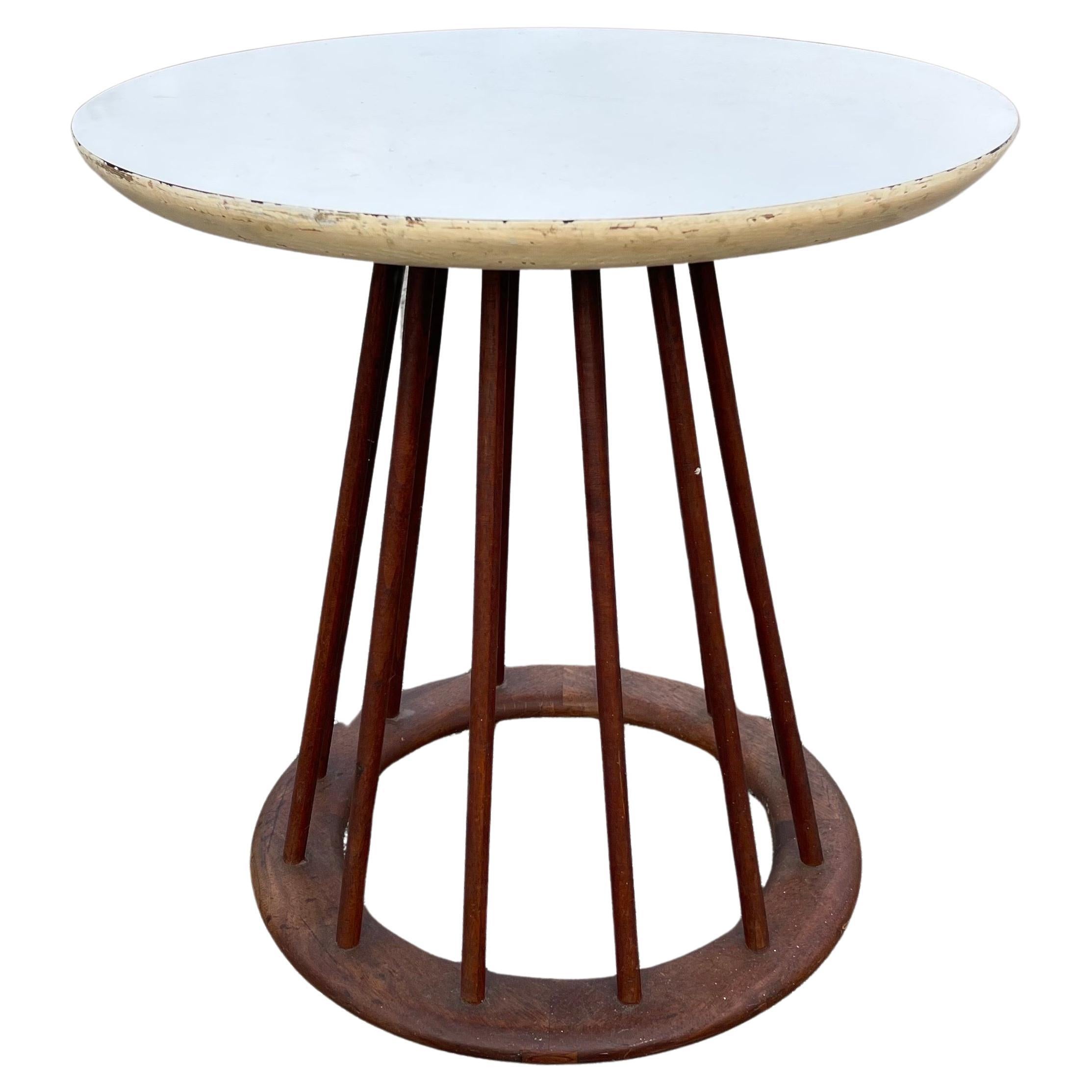 Arthur Umanoff Walnut Spindle Side Table, Mid-Century Modern c.1960s