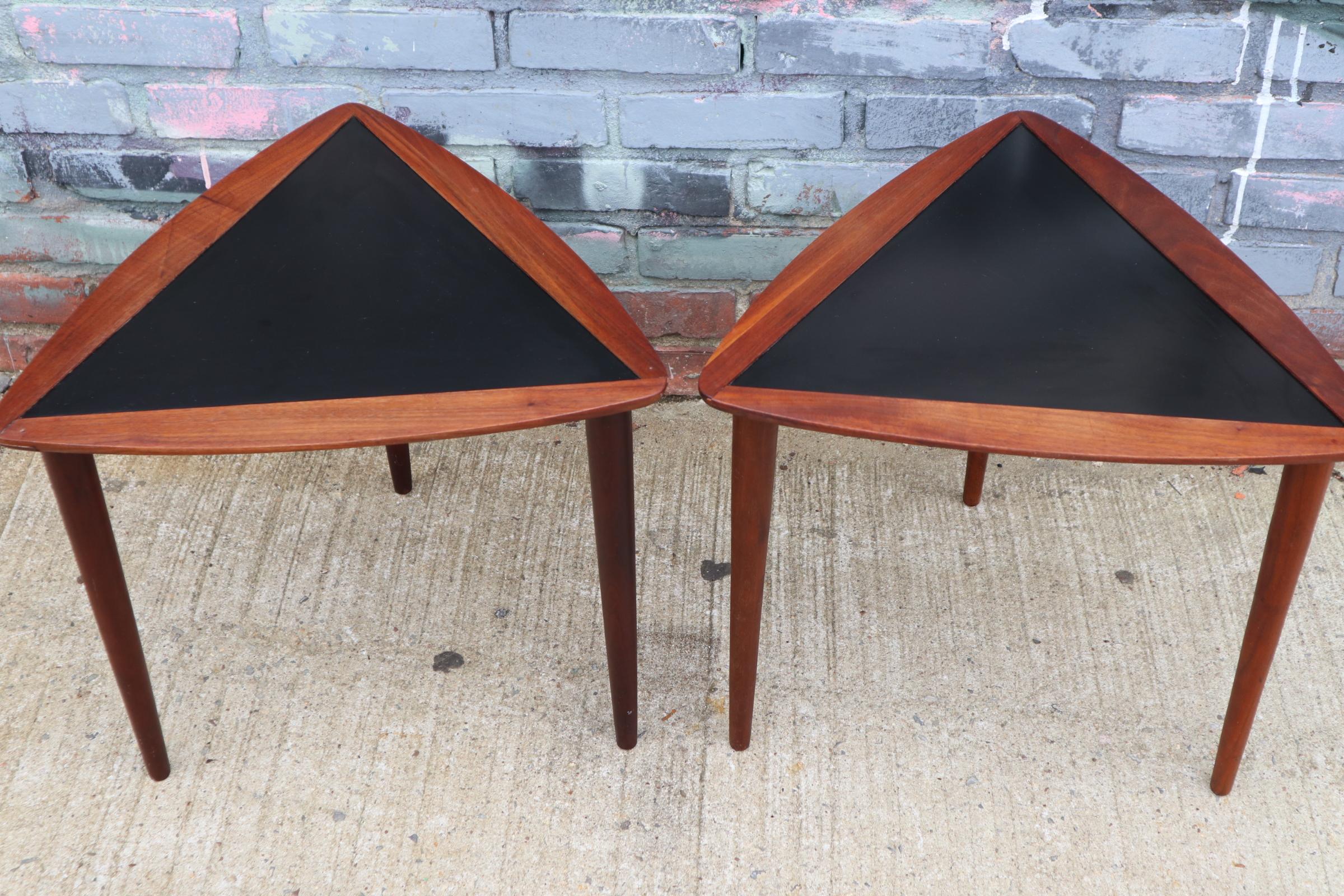 Mid-Century Modern Arthur Umanoff Walnut Stacking Side Tables