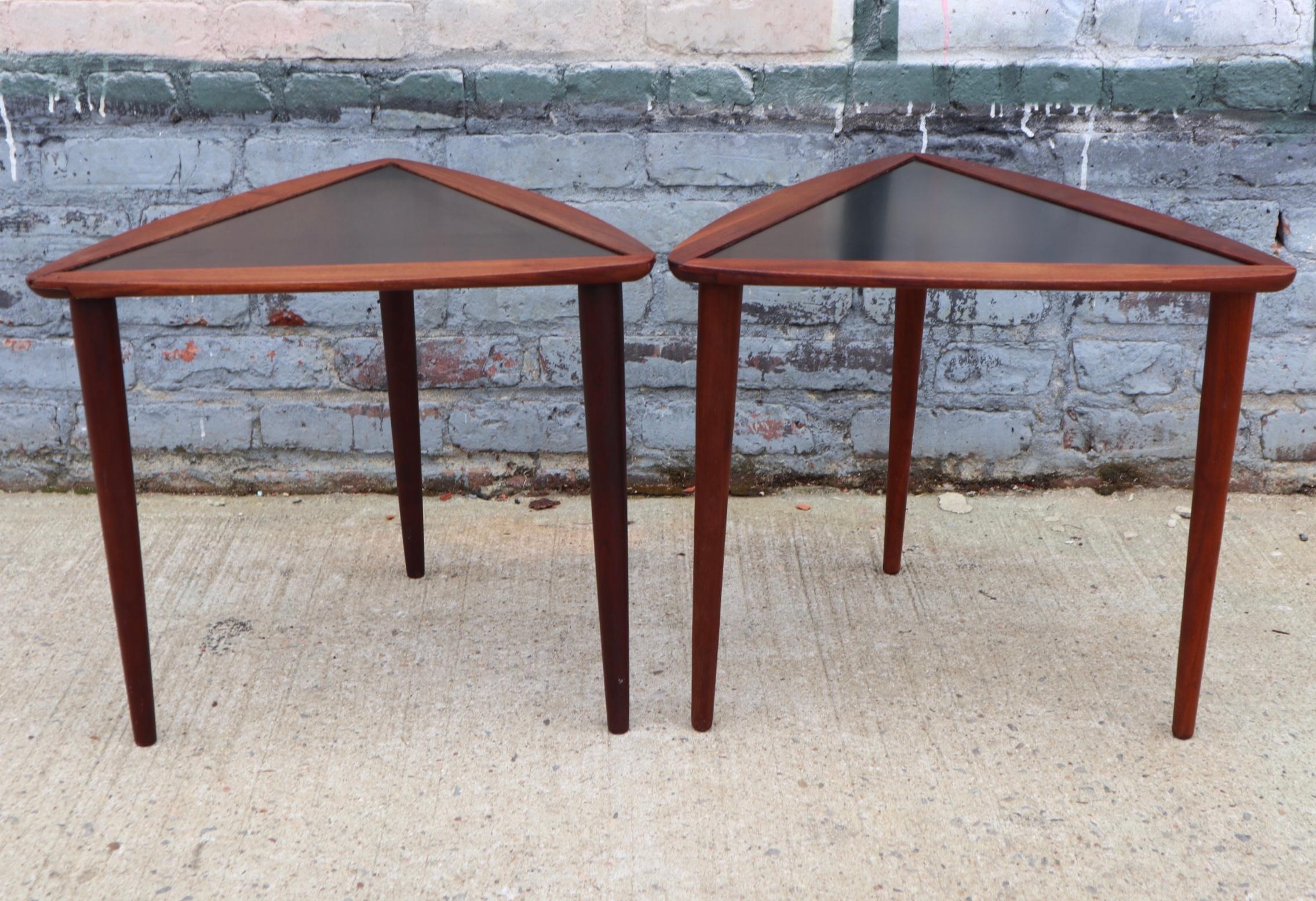American Arthur Umanoff Walnut Stacking Side Tables