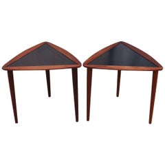 Arthur Umanoff Walnut Stacking Side Tables