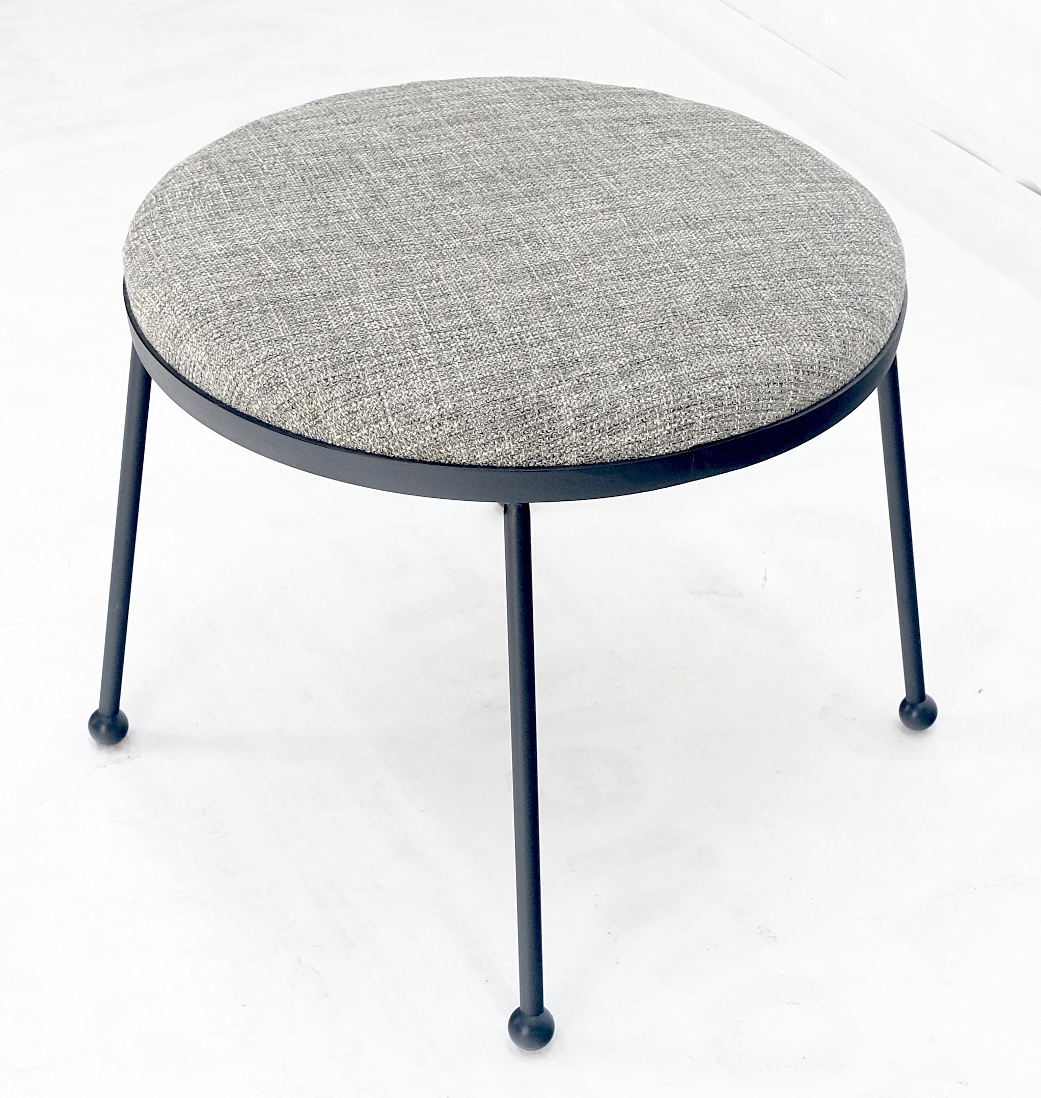 ¡Arthur Umanoff Pata de Alambre Taburete Compacto Redondo Moderno de mediados de siglo MINT! en venta 2