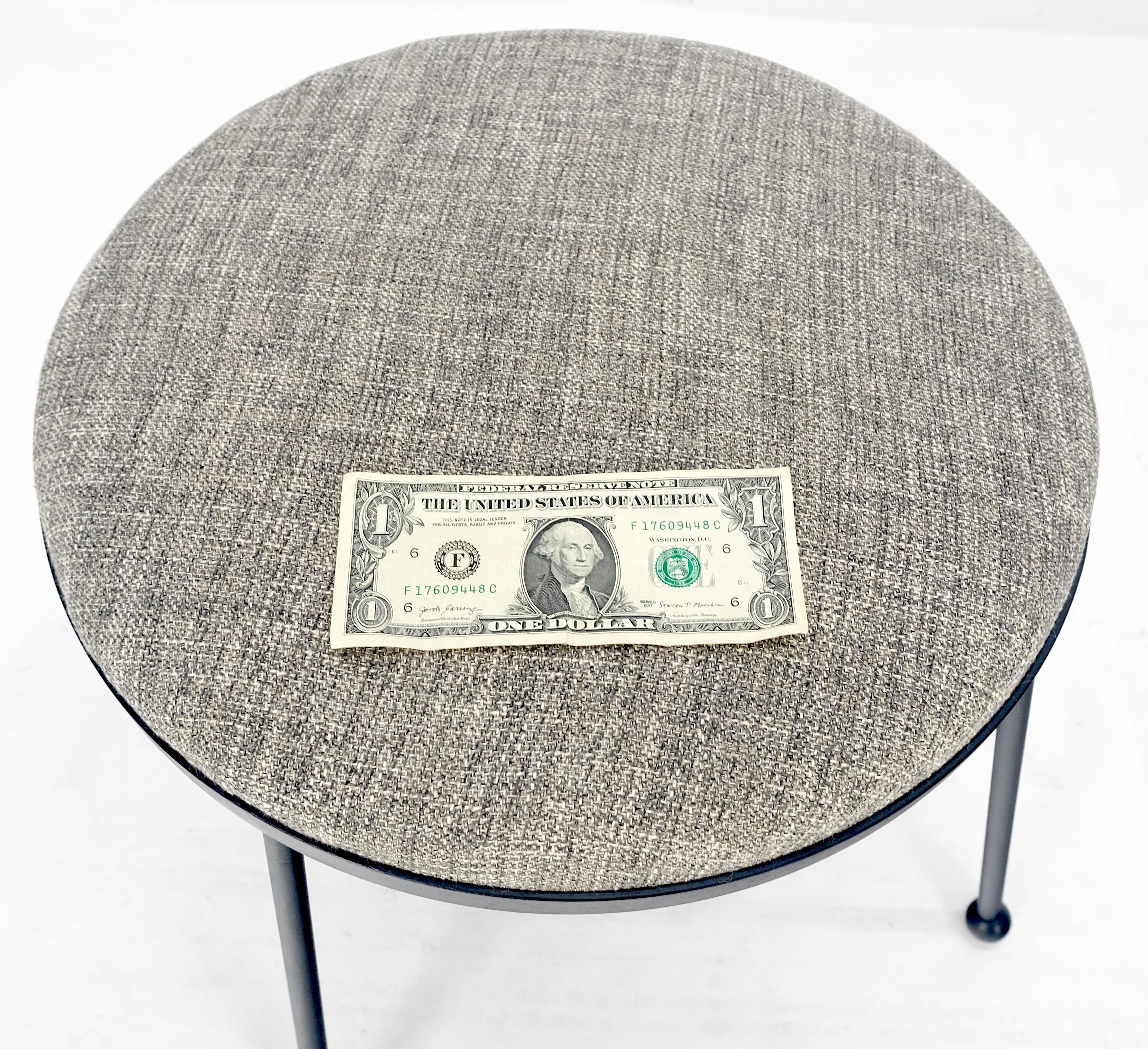 ¡Arthur Umanoff Pata de Alambre Taburete Compacto Redondo Moderno de mediados de siglo MINT! en venta 3