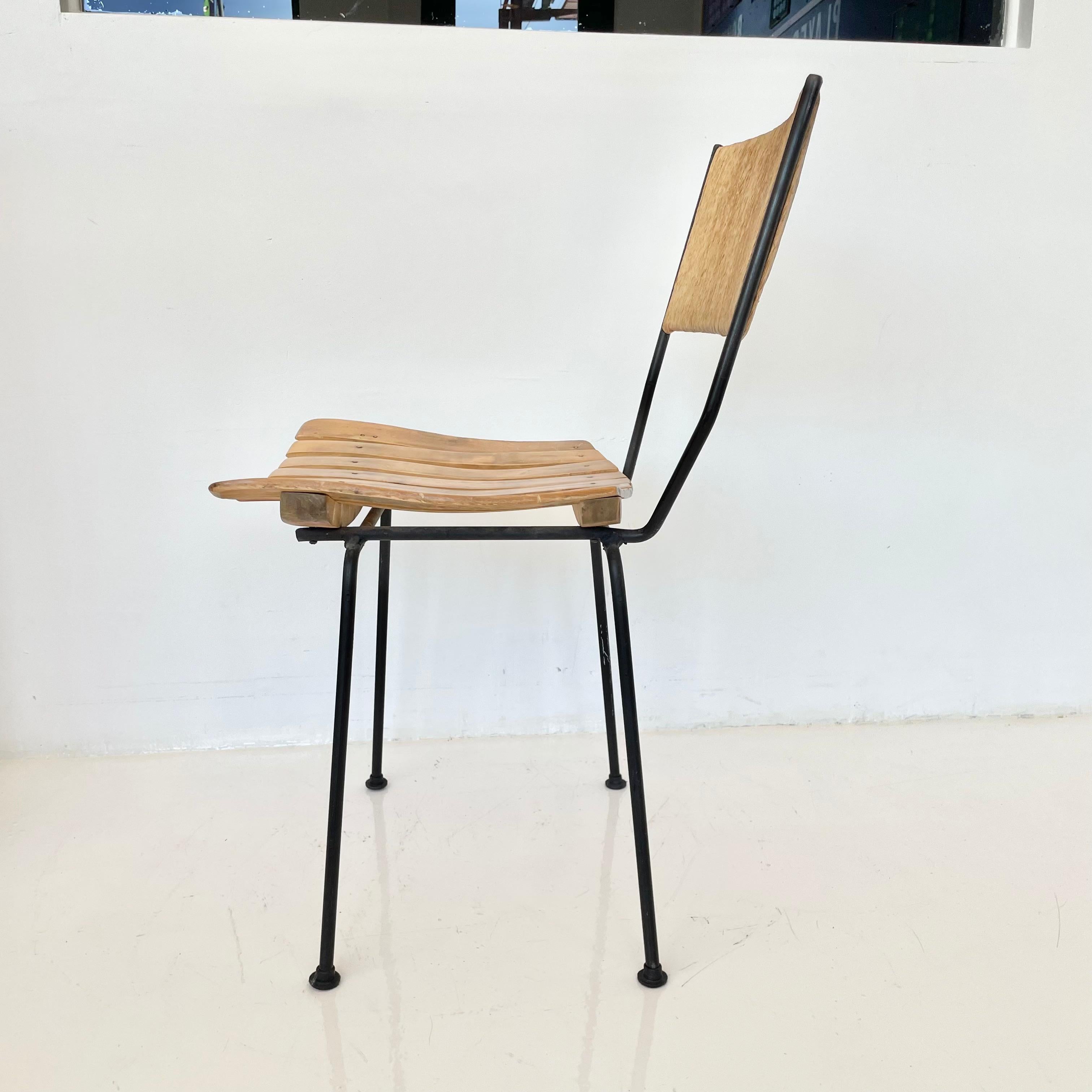 Arthur Umanoff Wood and Rush Chair For Sale 4