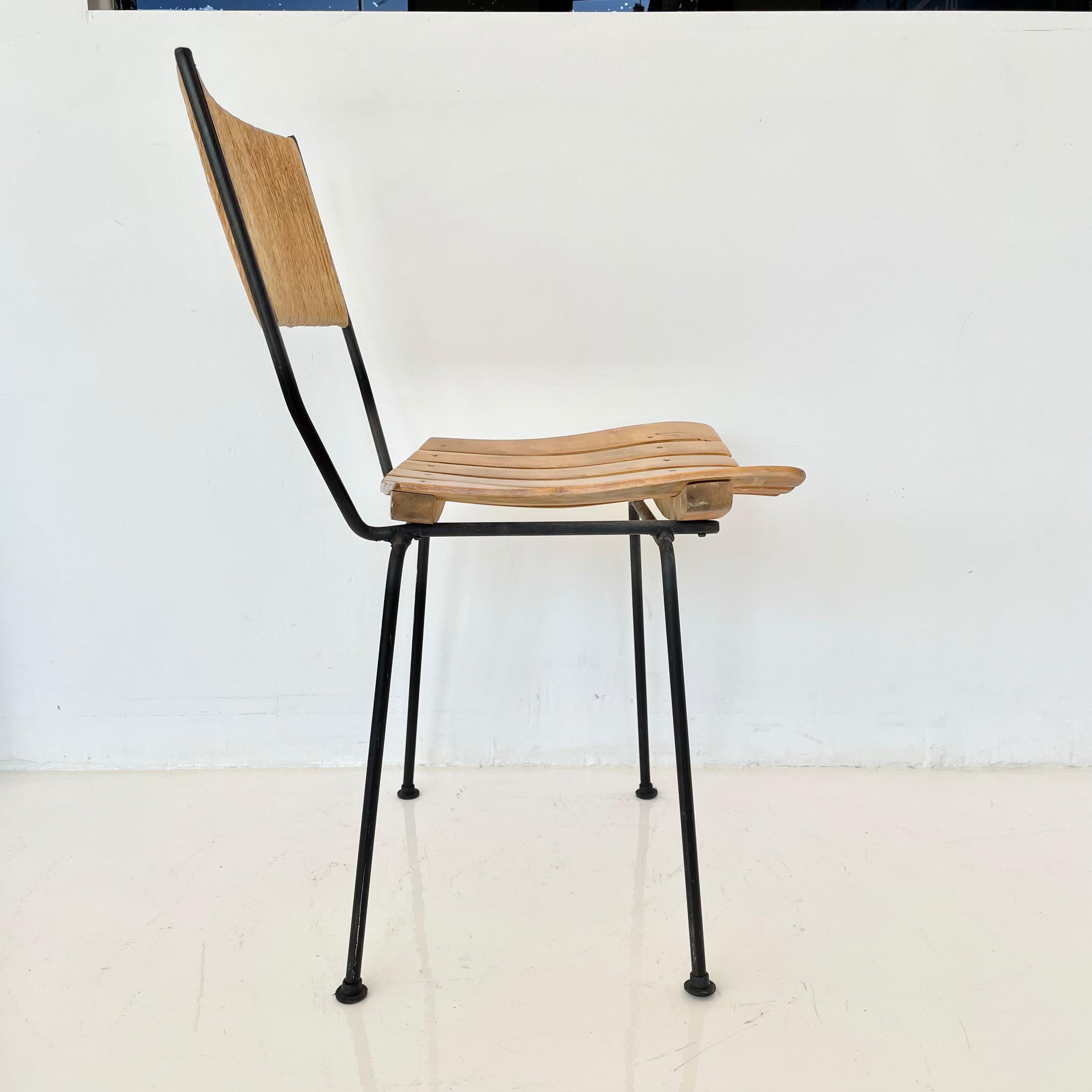 Mid-20th Century Arthur Umanoff Wood and Rush Chair For Sale