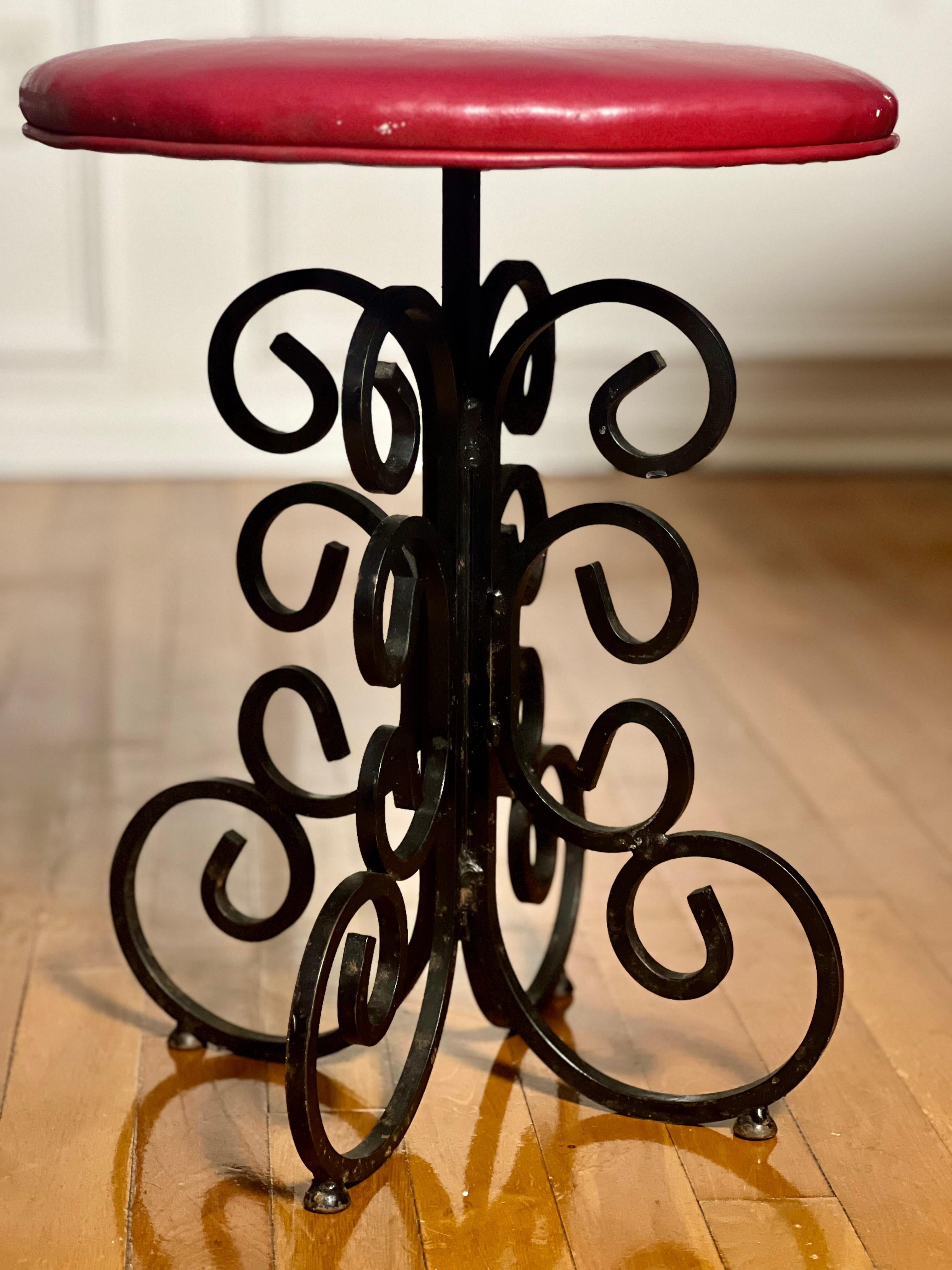 Tabourets en fer forgé Arthur Umanoff, ensemble de 4 pièces en vente 3
