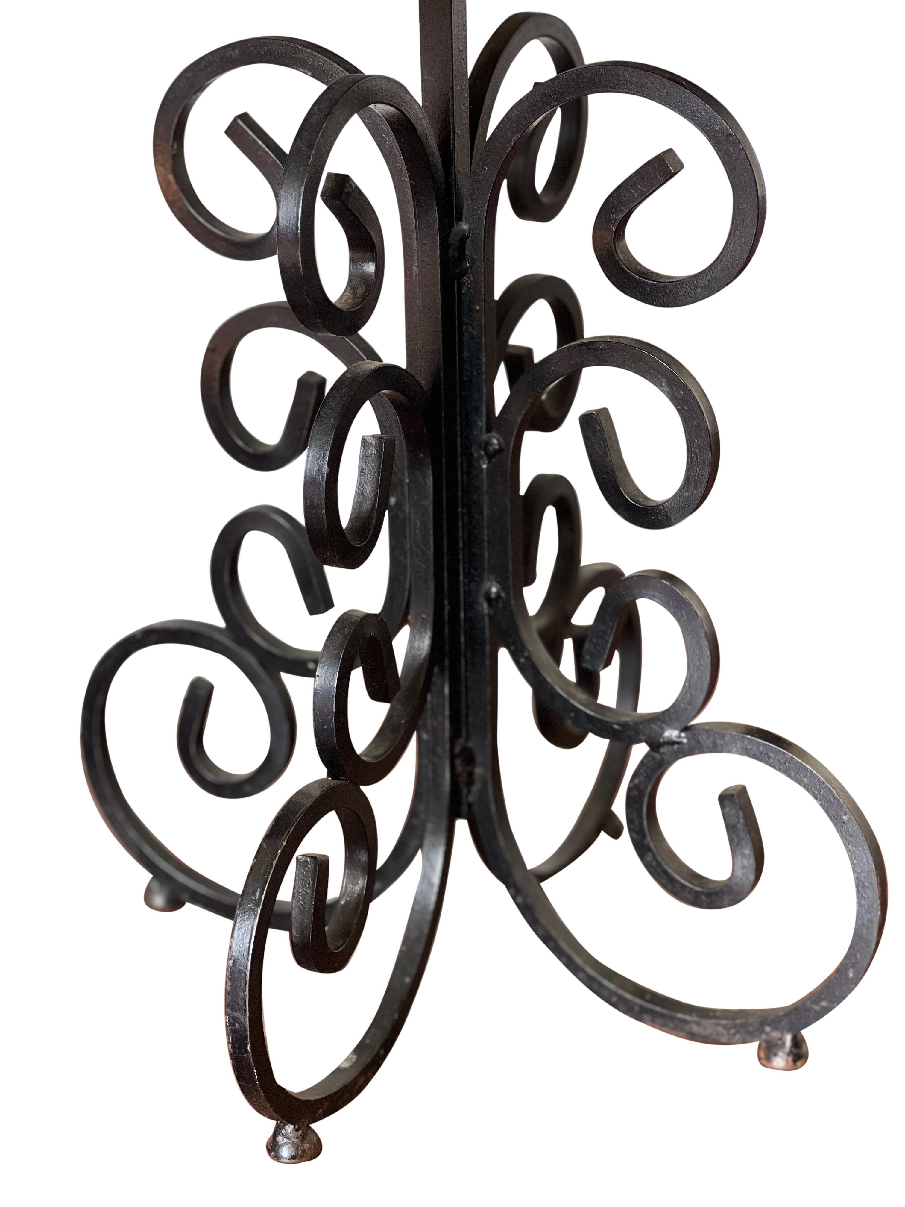 20th Century Arthur Umanoff Wrought Iron Stools, Set of 4 For Sale