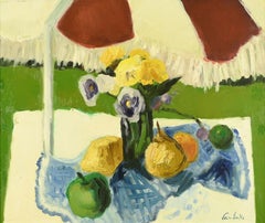 Fruits on Table Under Parasol — Arthur Van Hecke