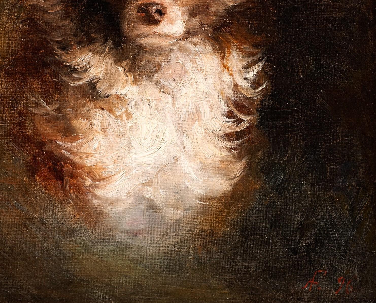 Dog Portrait of a Chihuahua- Arthur von Ferraris (Hungarian, 1856-1936) For Sale 10