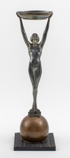 Arthur von Frankenburg Female Figure Smoking Stand