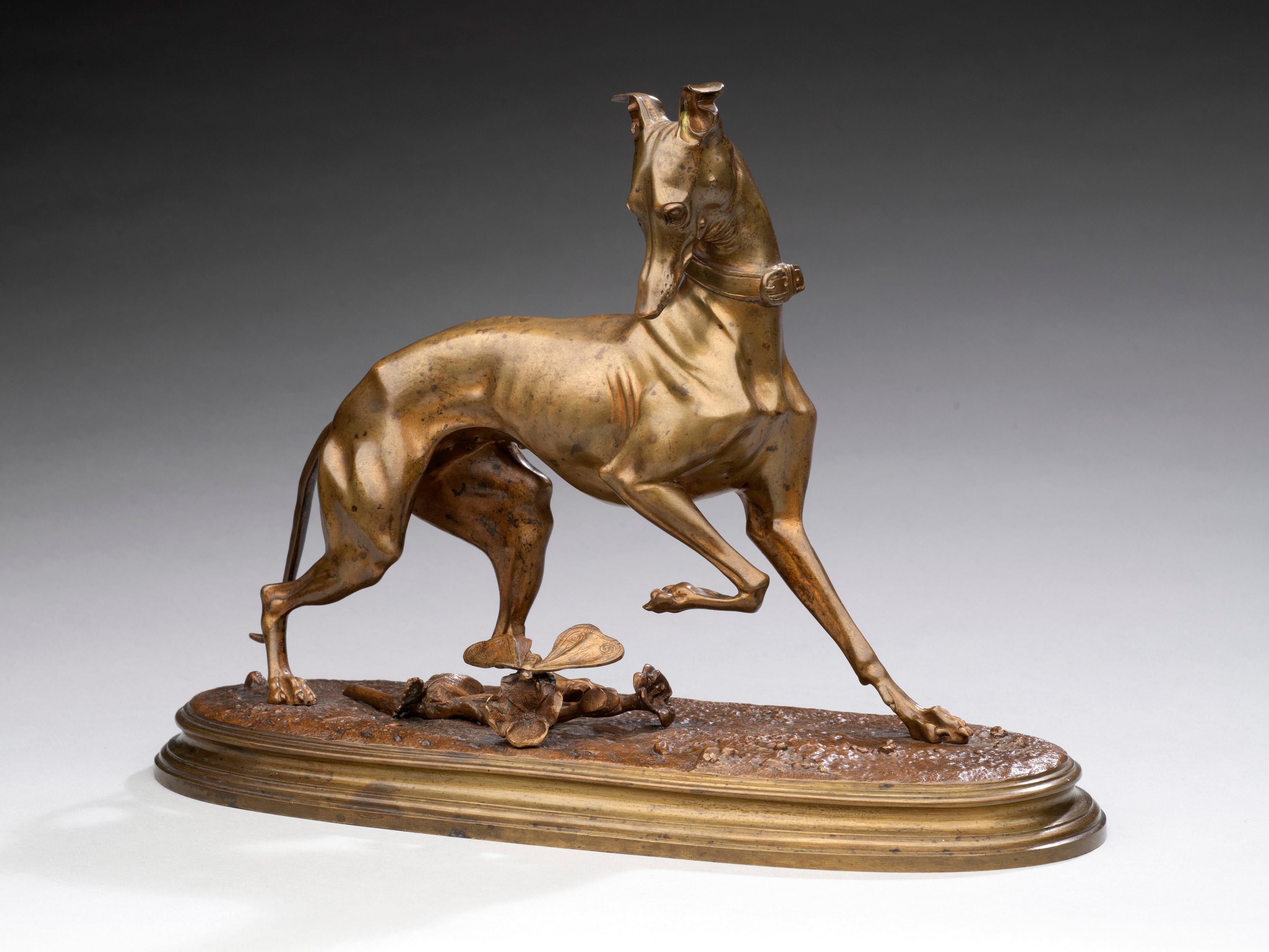 Antique Bronze Dog 
