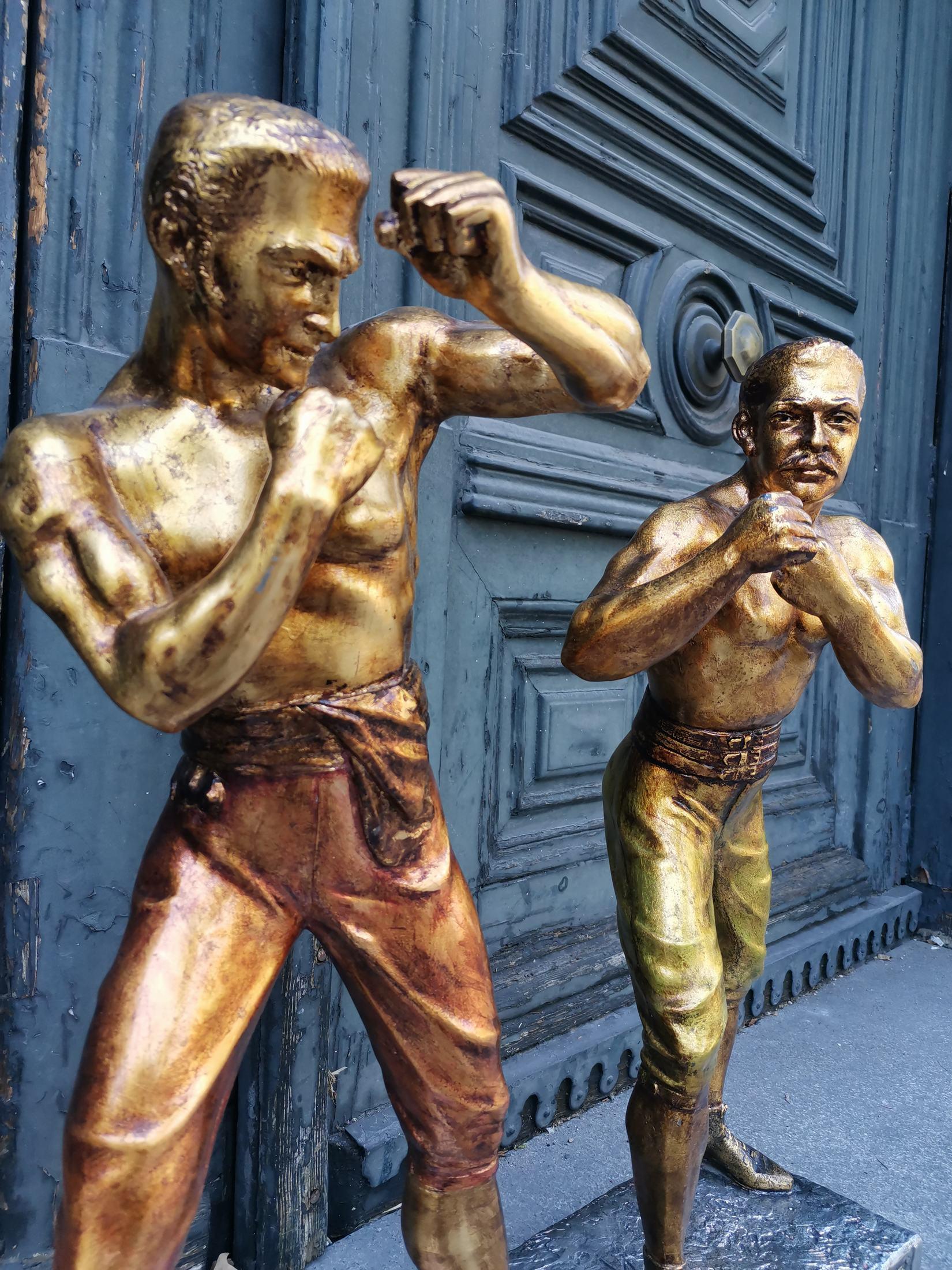 Modern Arthur Waagen '1869-1910' Sculpture American Boxer's Boston Strong Boy For Sale