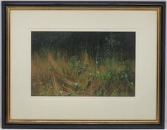 ARTHUR WARDLE R.I. (1864-1949) original INGLÉS Antiguo óleo FLORES DEL BOSQUE