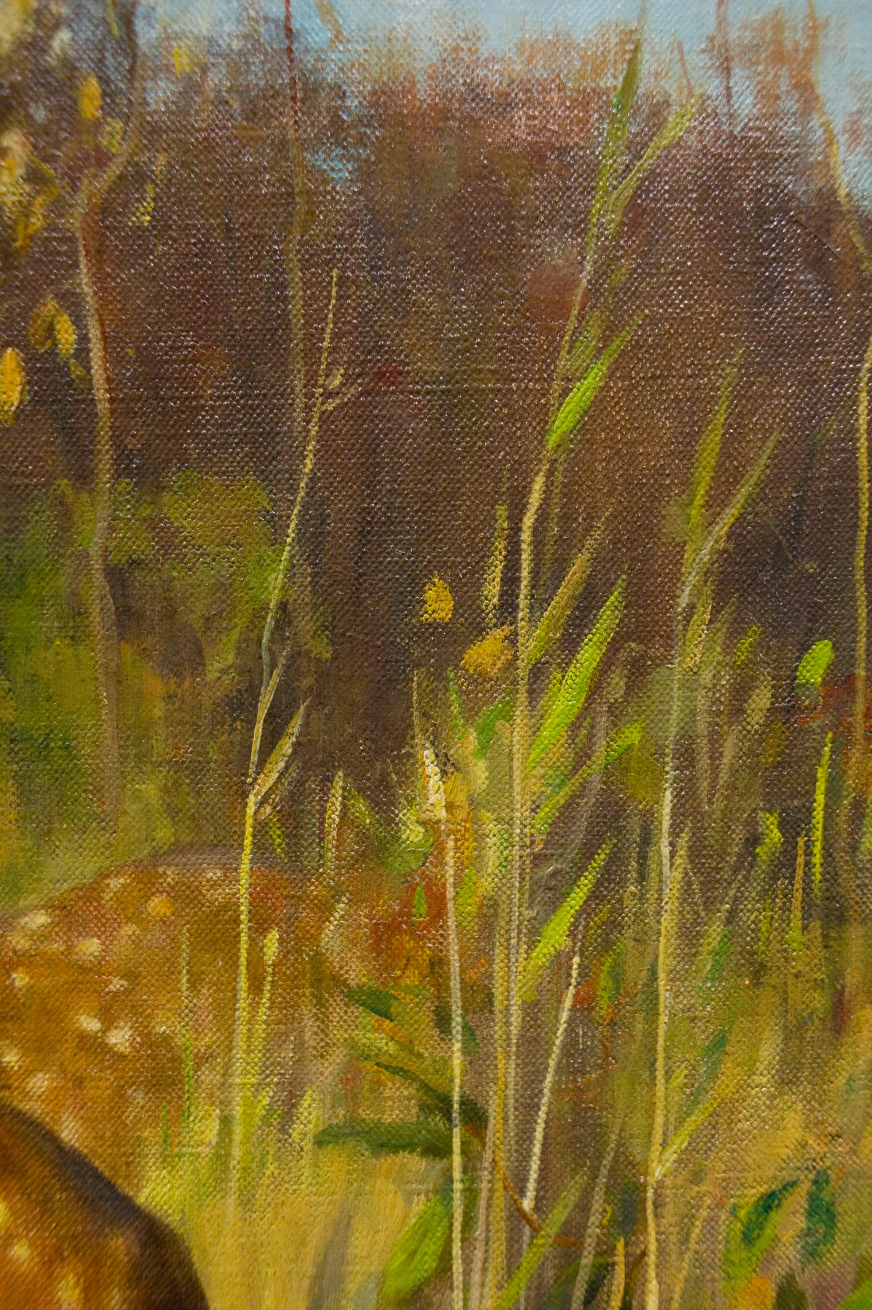 Pièce de chital dans un paysage  - Painting de Arthur Wardle