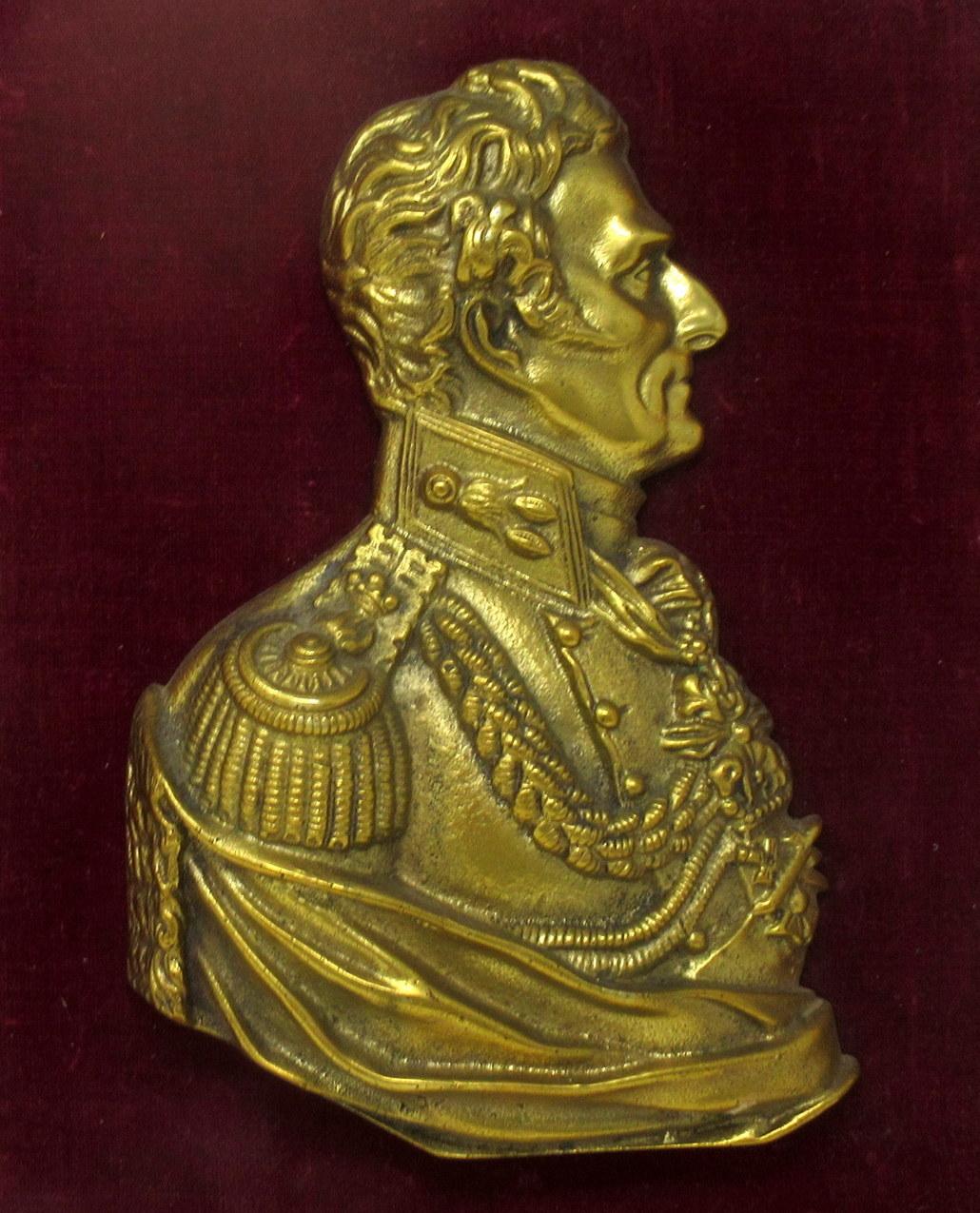Victorian Arthur Wellesley 1st Duke of Wellington Antique Bronze Portrait Dublin Irishman