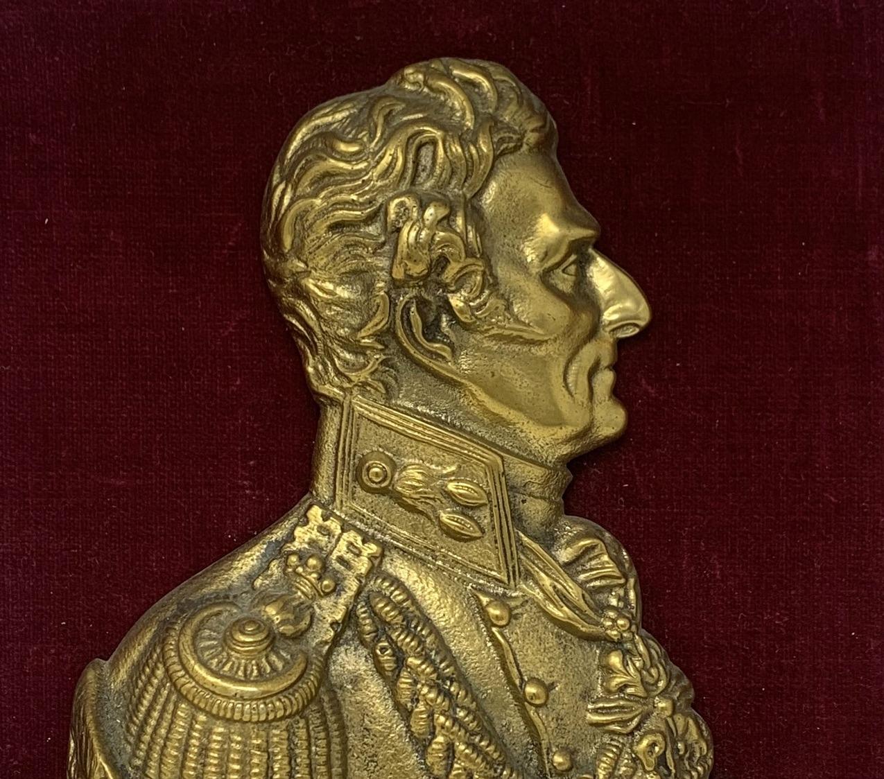 19th Century Arthur Wellesley 1st Duke of Wellington Antique Bronze Portrait Dublin Irishman