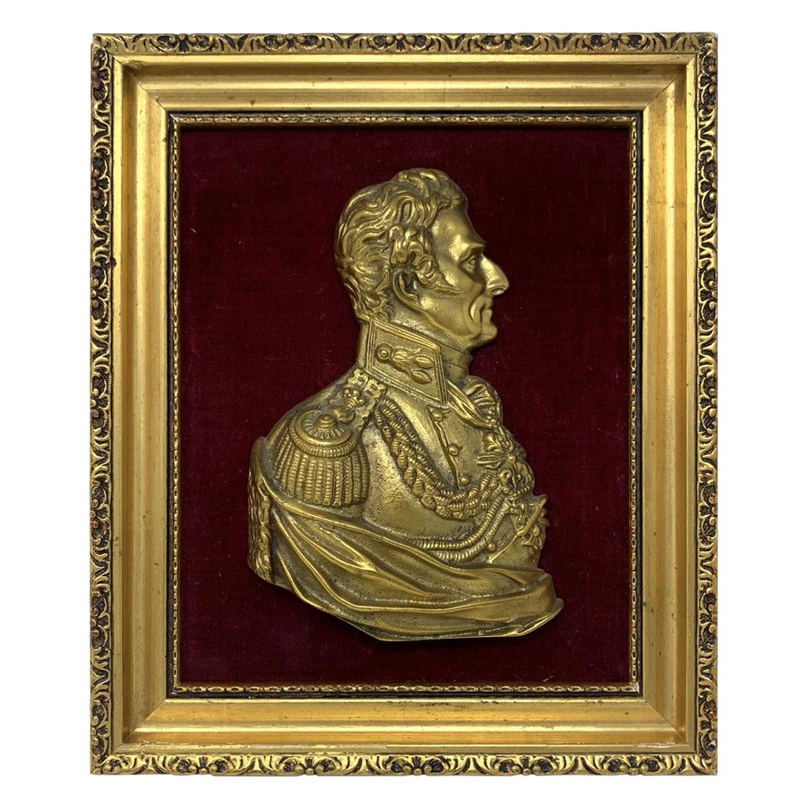Arthur Wellesley 1st Duke of Wellington Antique Bronze Portrait Dublin Irishman