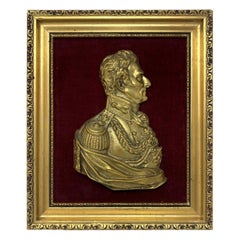 Arthur Wellesley 1. Herzog von Wellington Antike Bronze Porträt Dublin Irländer