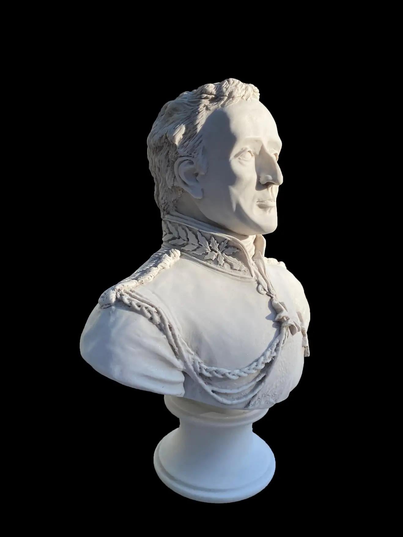 European Arthur Wellesley, 1st Duke of Wellington Bust Sculpture, 20th Century