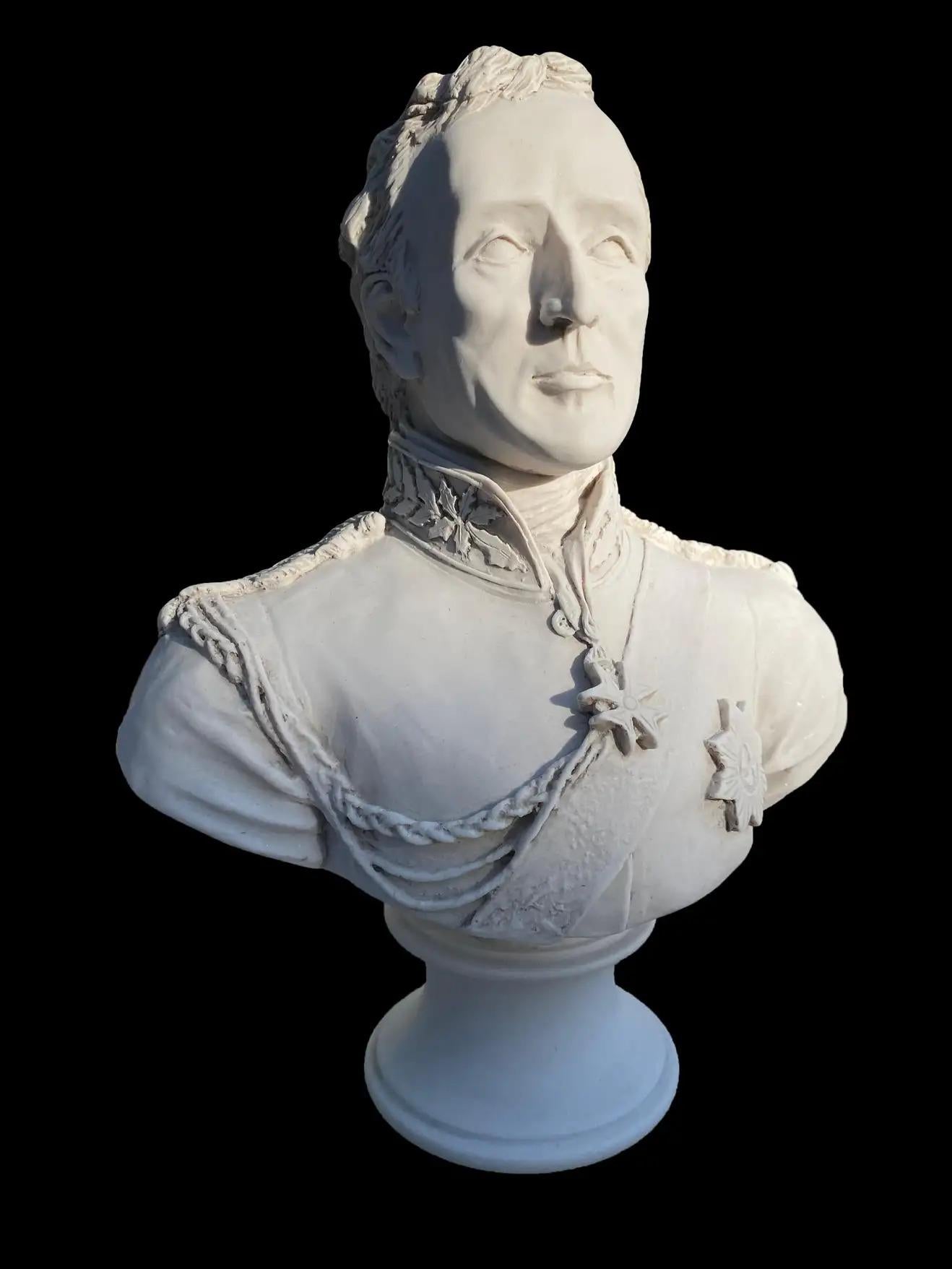 Arthur Wellesley, 1st Duke of Wellington Bust Sculpture, 20th Century In Excellent Condition In Southall, GB