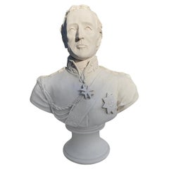 Vintage Arthur Wellesley, 1st Duke of Wellington Bust Sculpture, 20th Century