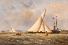 Cutter SPHINX Wins the first Royal Albert Cup at Southsea, 1866