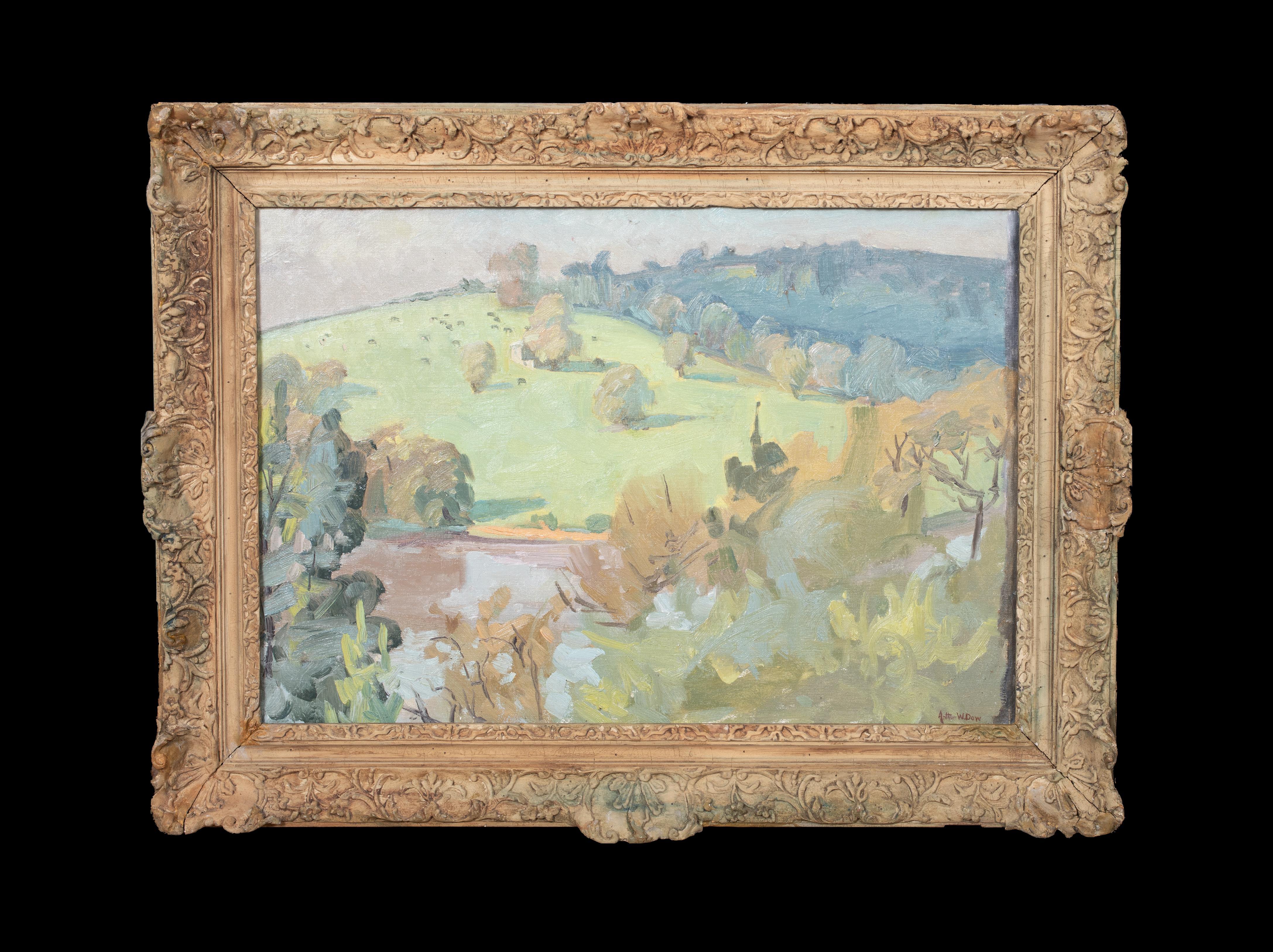 Vue d'Ipswich, Massachusetts, vers 1900  par ARTHUR WESLEY DOW (1857-1922) - Painting de Arthur Wesley Dow